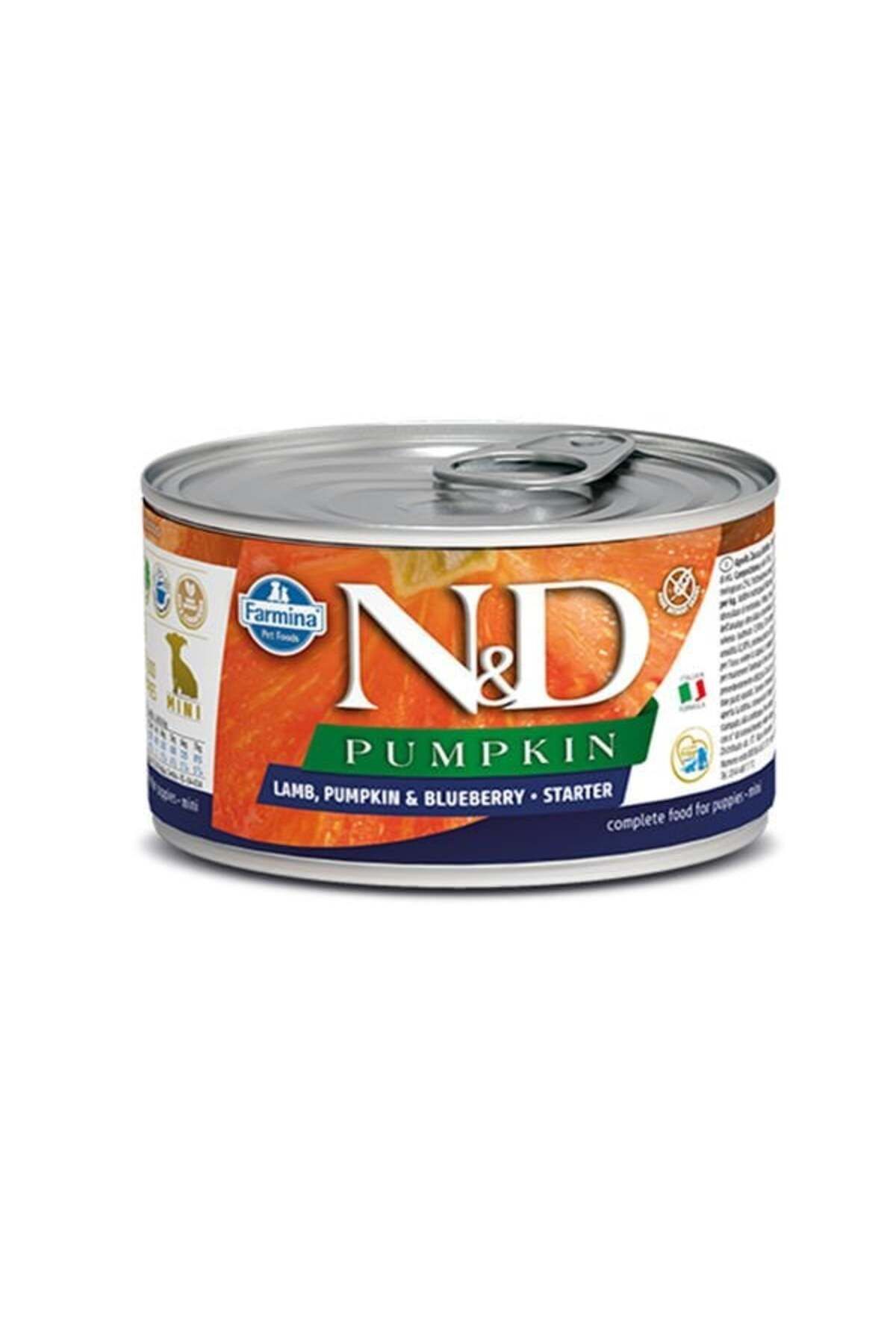 N & D N-d Pumpkin Balkabaklı Kuzulu Yaban Mersinli Küçük Irk Tahılsız Yetişkin Köpek Konservesi 140 gr
