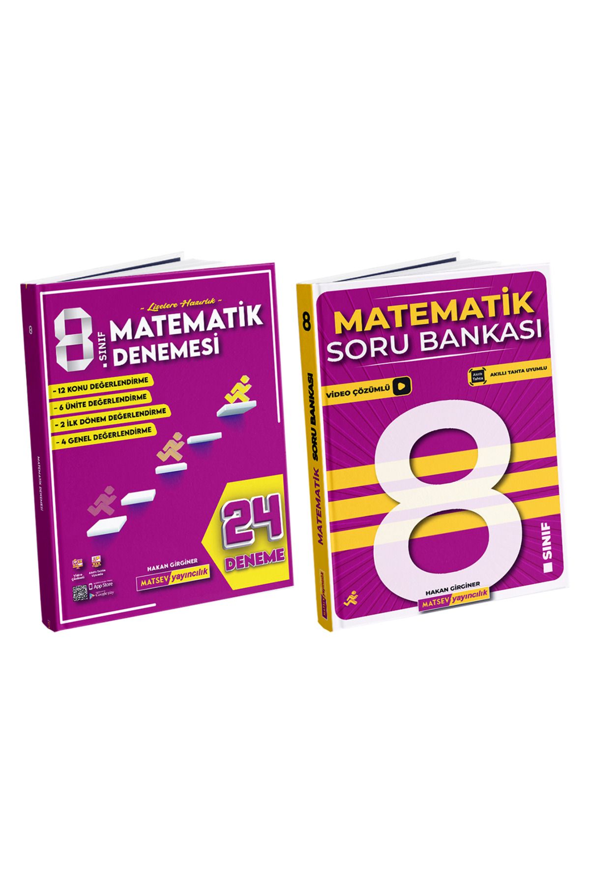 Matsev Yayıncılık 24'lü Deneme ve 8. Sınıf Matematik Soru Bankası (2023-2024)