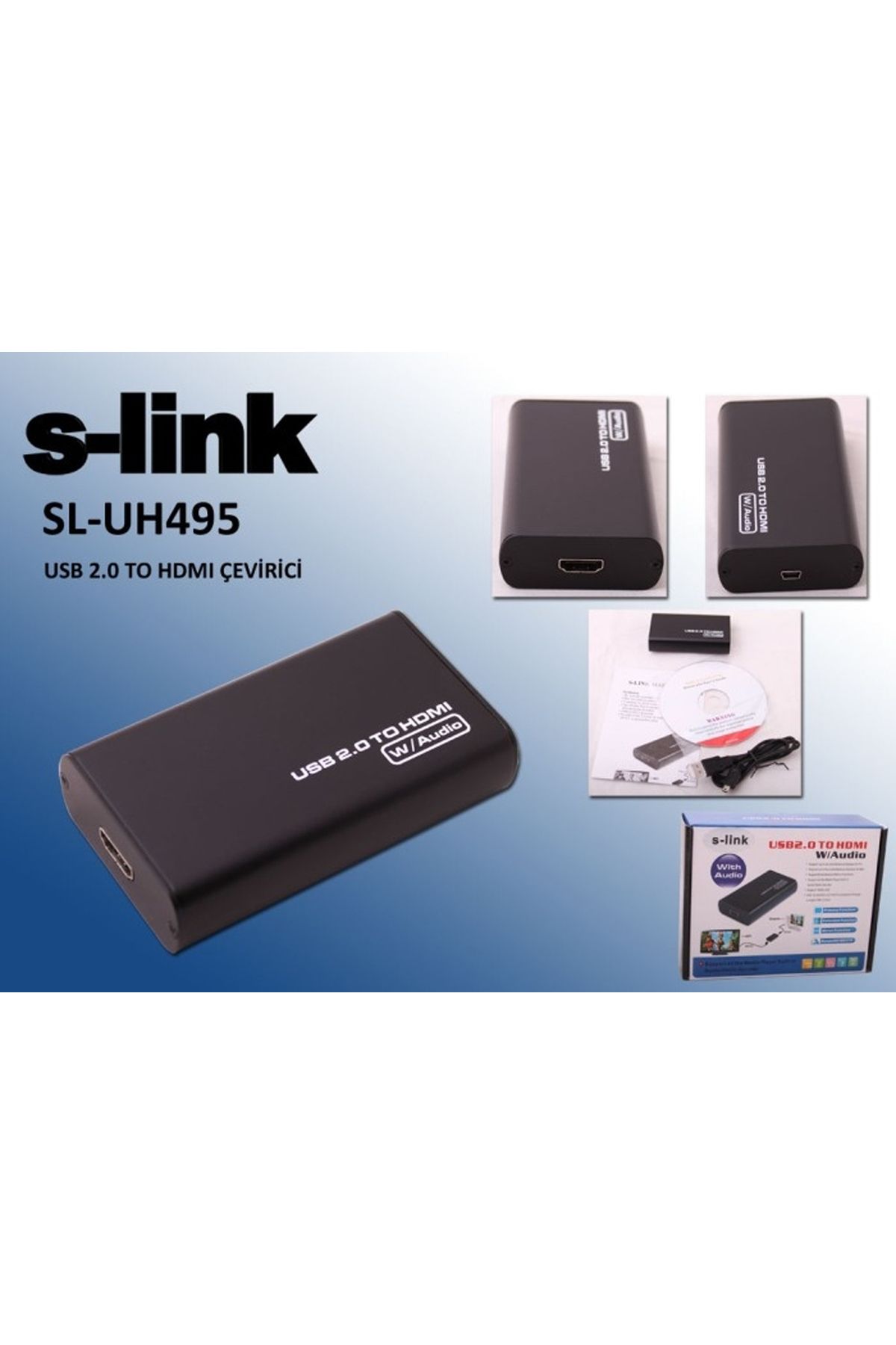 S-Link SL-UH495 Usb 2.0 To Hdmı Dönüştürücü
