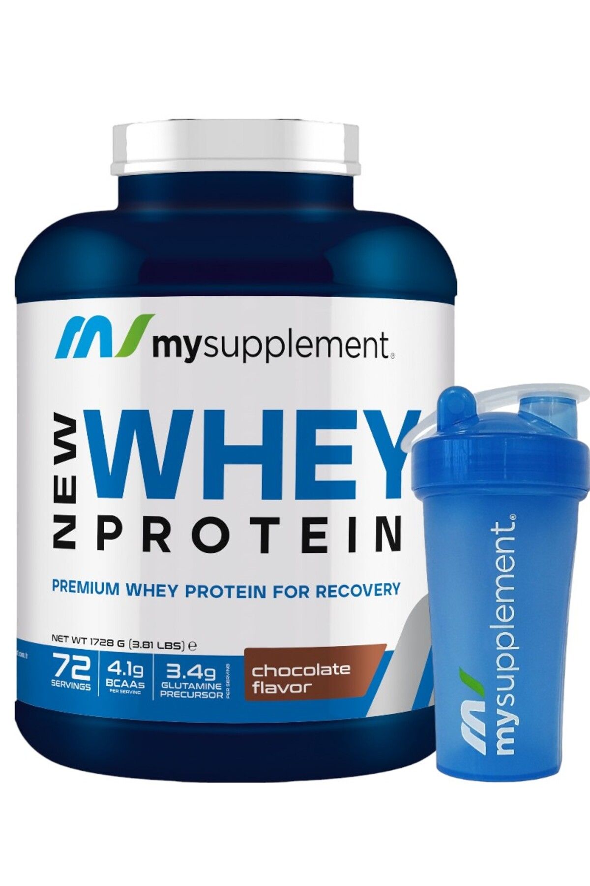 Mysupplement New Whey Protein Çikolata 72 Servis 1728gr Protein Tozu %75 Protein 4.1 gr Bcaa (PROTEİN SENTEZİ)