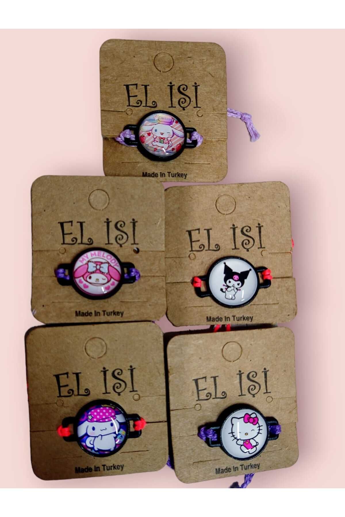 sevgi kırtasiye Hello Kitty Kuromi Ve Arkadaşları 5 li Çocuk Bileklik Seti