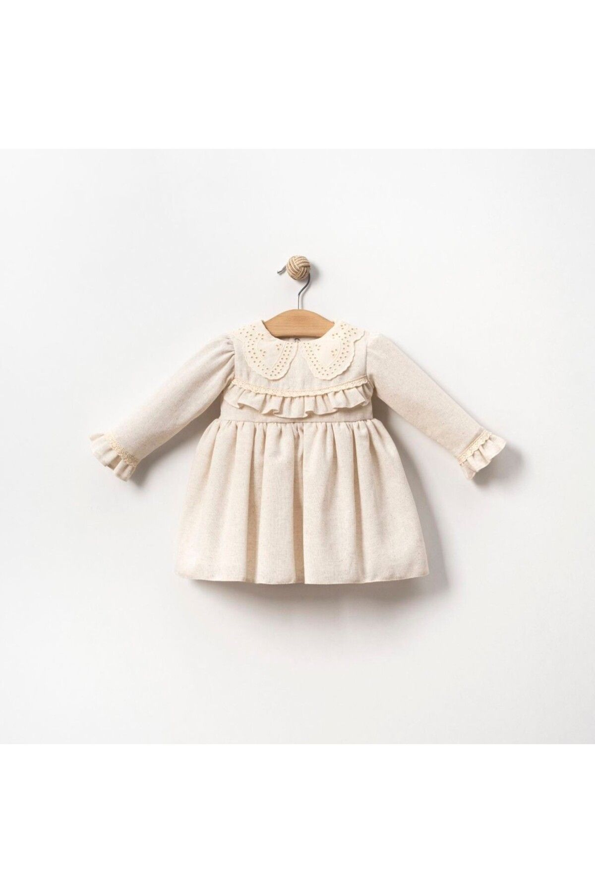 morwind Kız Bebek Bayramlık Dantel Yaka Elbise Özel Gün Dogum Günü Elbisesi