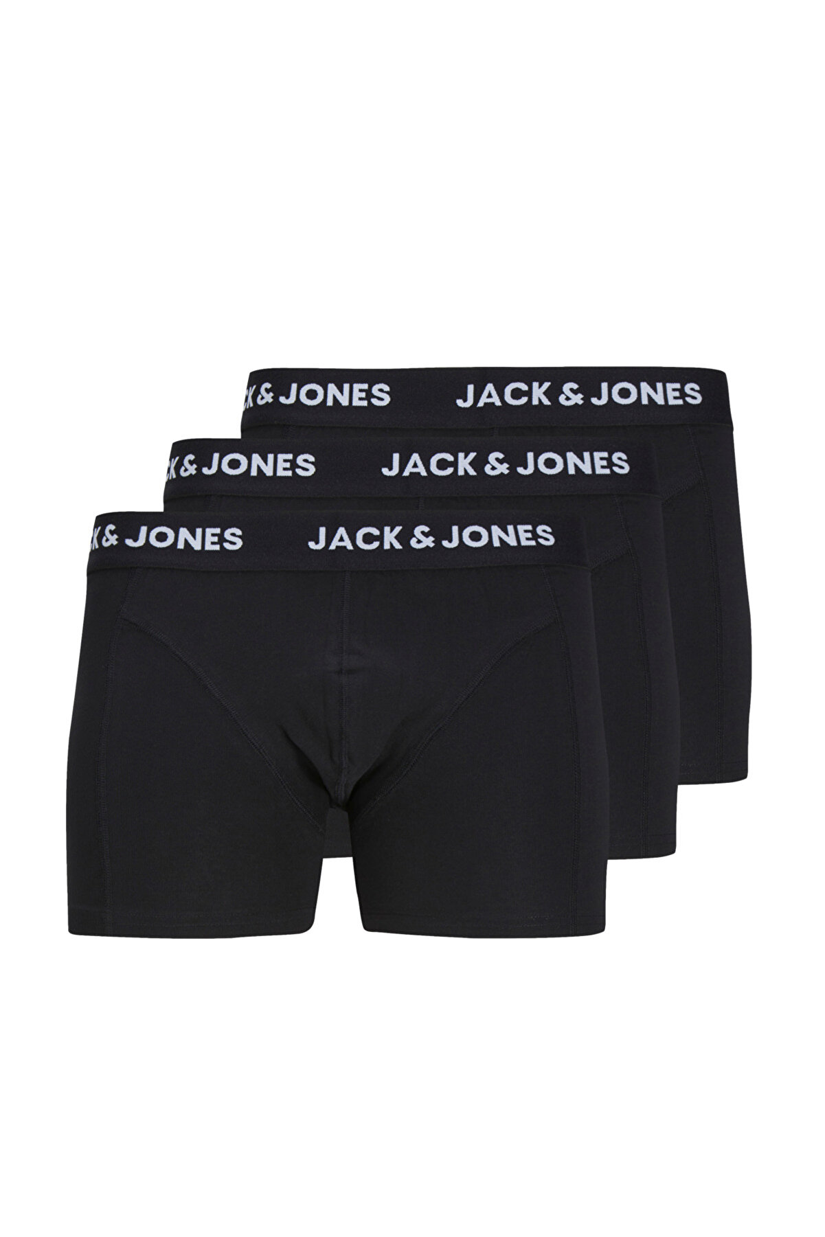 Jack & Jones Erkek 3'lü Düz Renk Boxer Paketi
