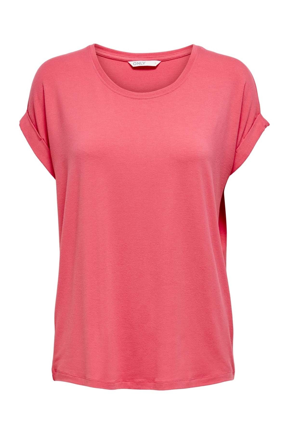 Only HNS ELZ ONLY KOL KATLAMALI T-SHIRT - HNS - ST06477-PEMBE-M