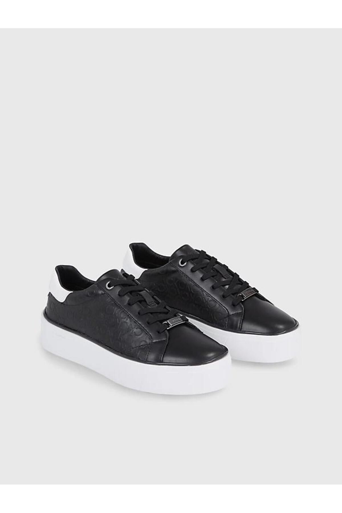 Calvin Klein FLATFORM C LACE UP - MONO MIX