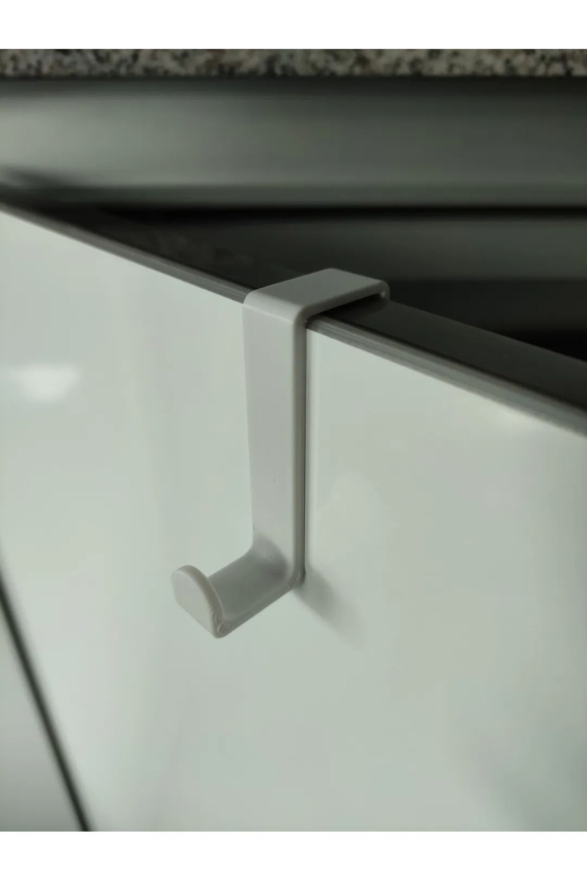 3D Stuff 4 Adet  Beyaz Yapışkanlı Askılık Kapı Arkası Bornoz Askılığı Mutfak Askı Banyo Askılık
