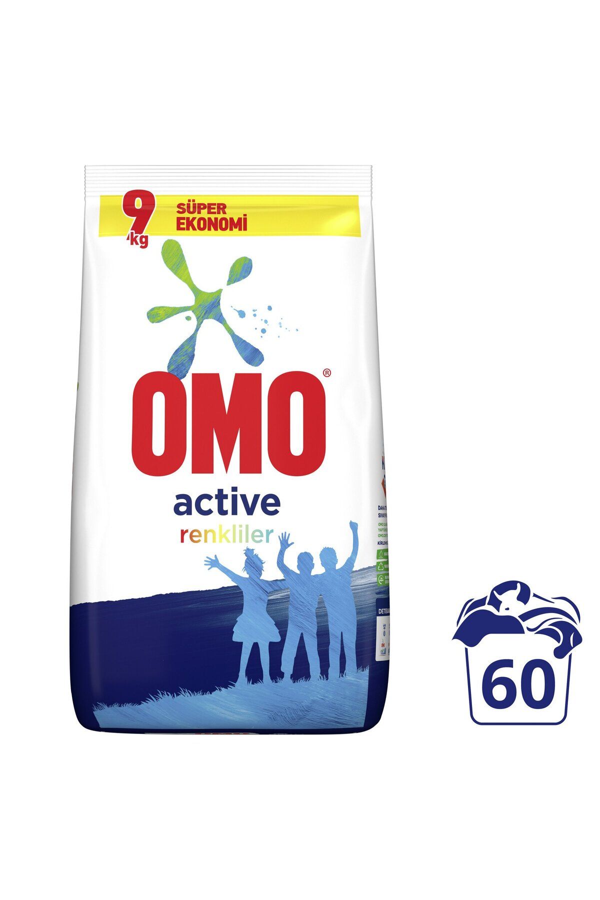 Omo Active Fresh Renkliler 60 Yıkama 9 Kg