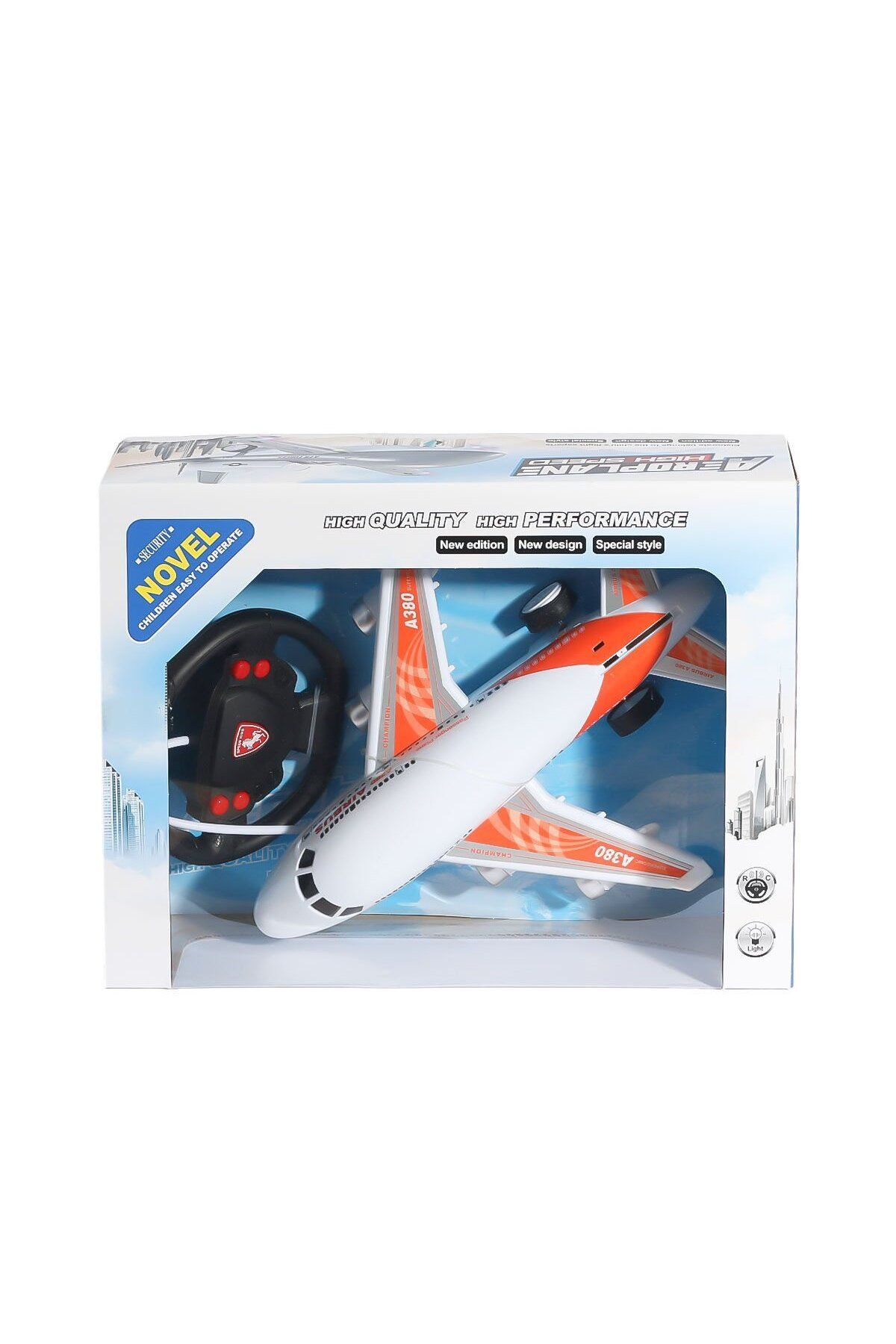 can oyuncak FABBATOYS Kumandalı Şarjlı Işıklı Yolcu Uçağı