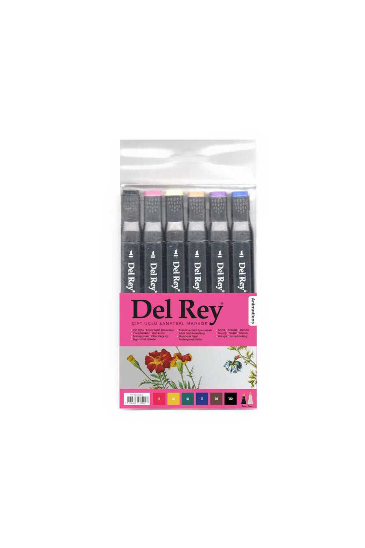 Del Rey Twin Marker 6 Lı Animation Renk