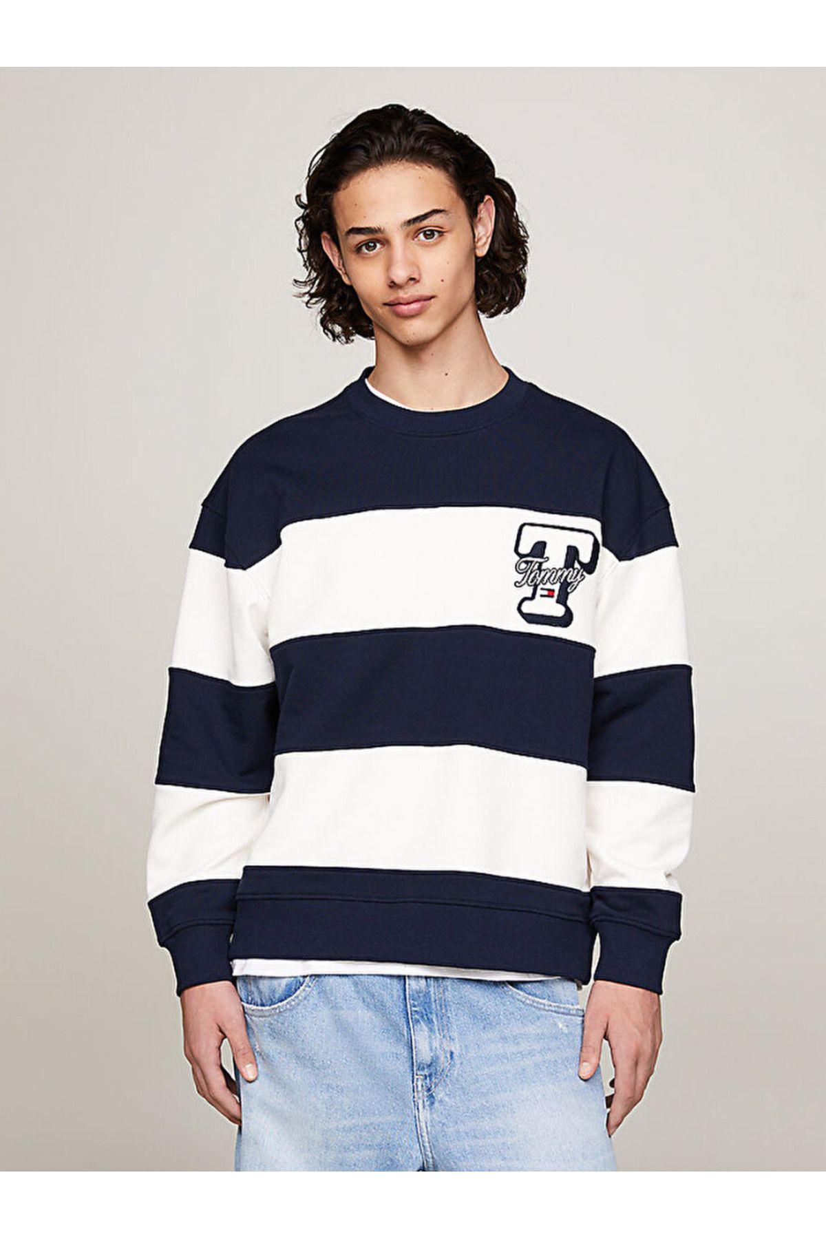 Tommy Hilfiger Letterman Crew Neck Relaxed Sweatshirt