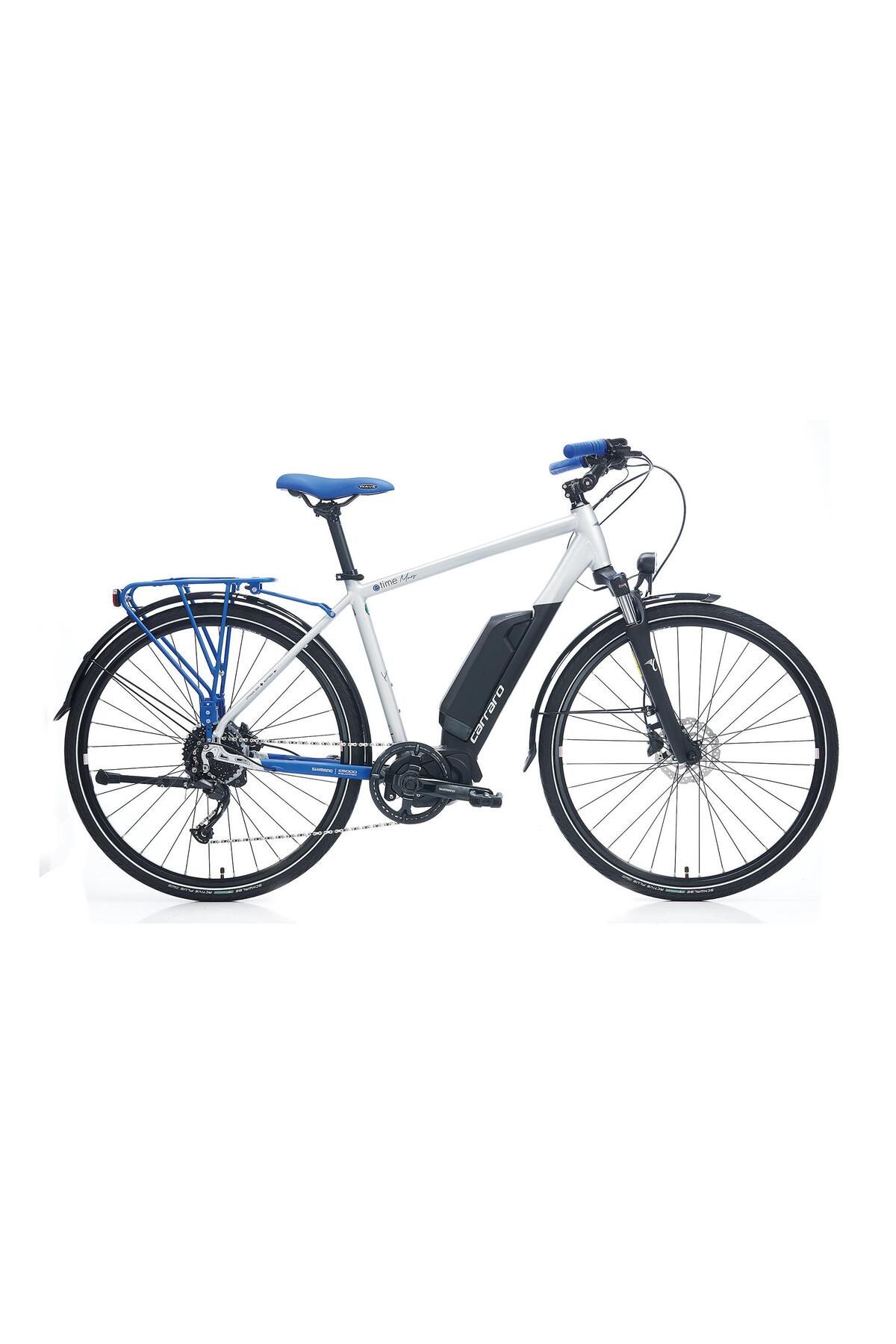 Carraro E-time Mars E-bike Şehir Bisikleti 28 Jant Mat Gümüş/mavi 46cm