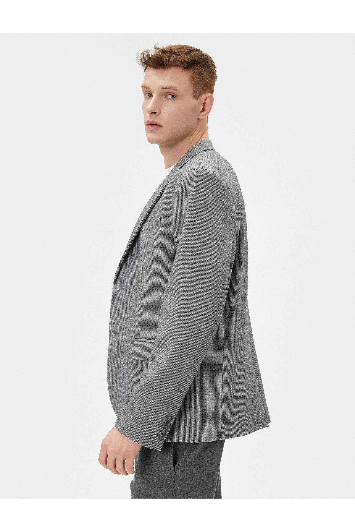 Koton Blazer Ceket Slim Fit Düğmeli Cep Detaylı
