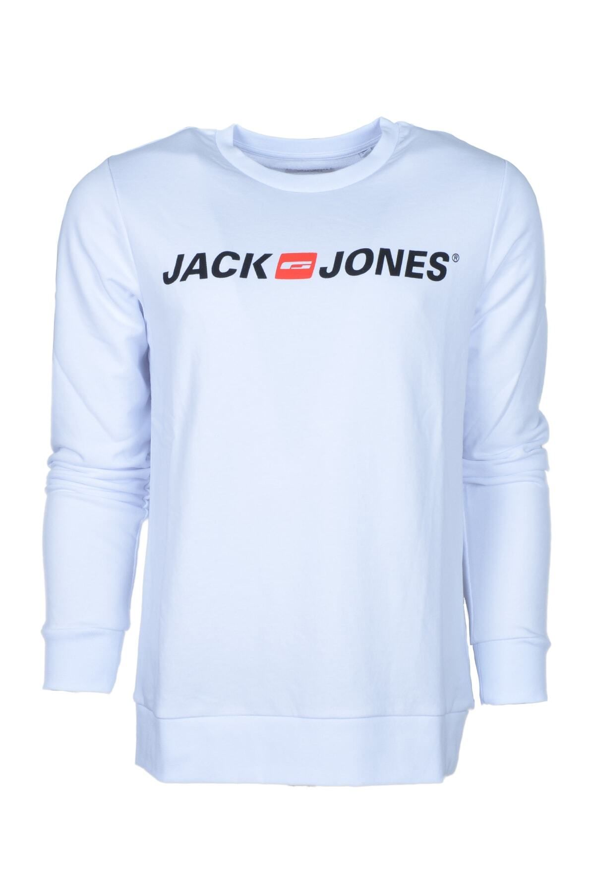 Jack & Jones Erkek Beyaz Sweatshirt 12190771-beyaz