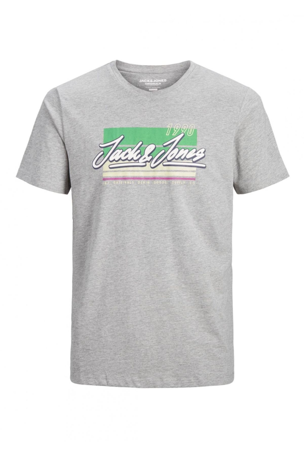 Jack & Jones Erkek Light Grey T-shirt 12172263-light Grey
