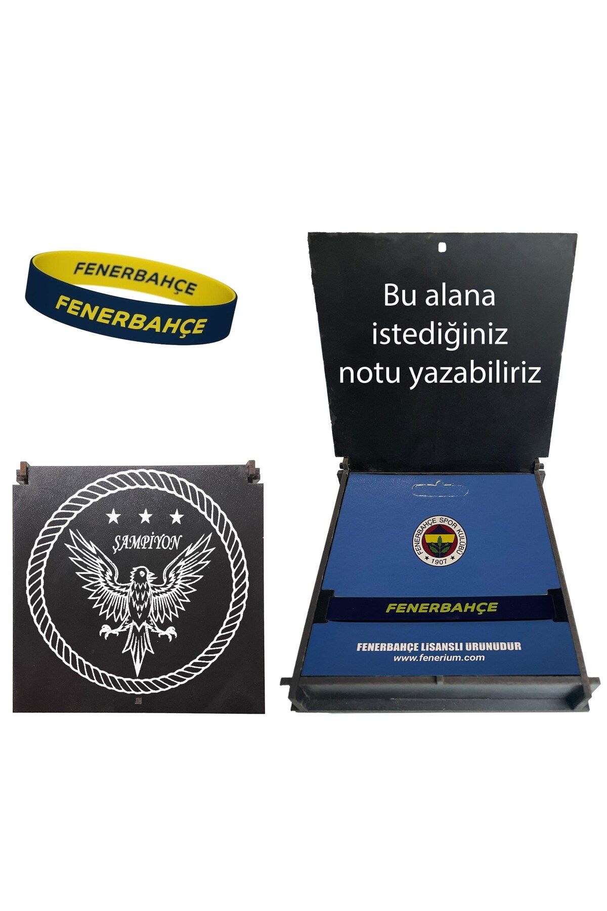 Fenerbahçe Lisanslı Bileklik Ahşap Kutulu Bileklik