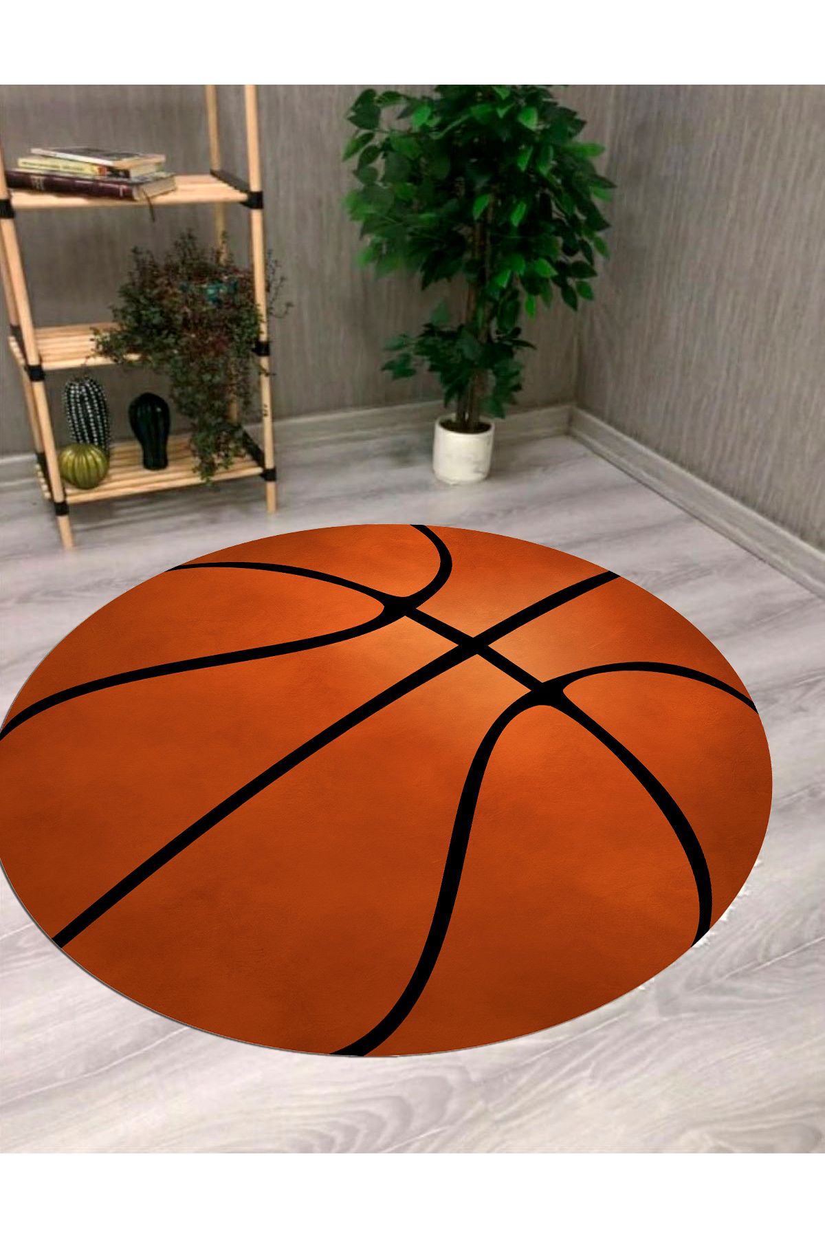 Ardizayn Basketbol Topu, Kaymaz, Ince, Makinede Yıkanabilir, Dokuma Taban, Çocuk Halısı