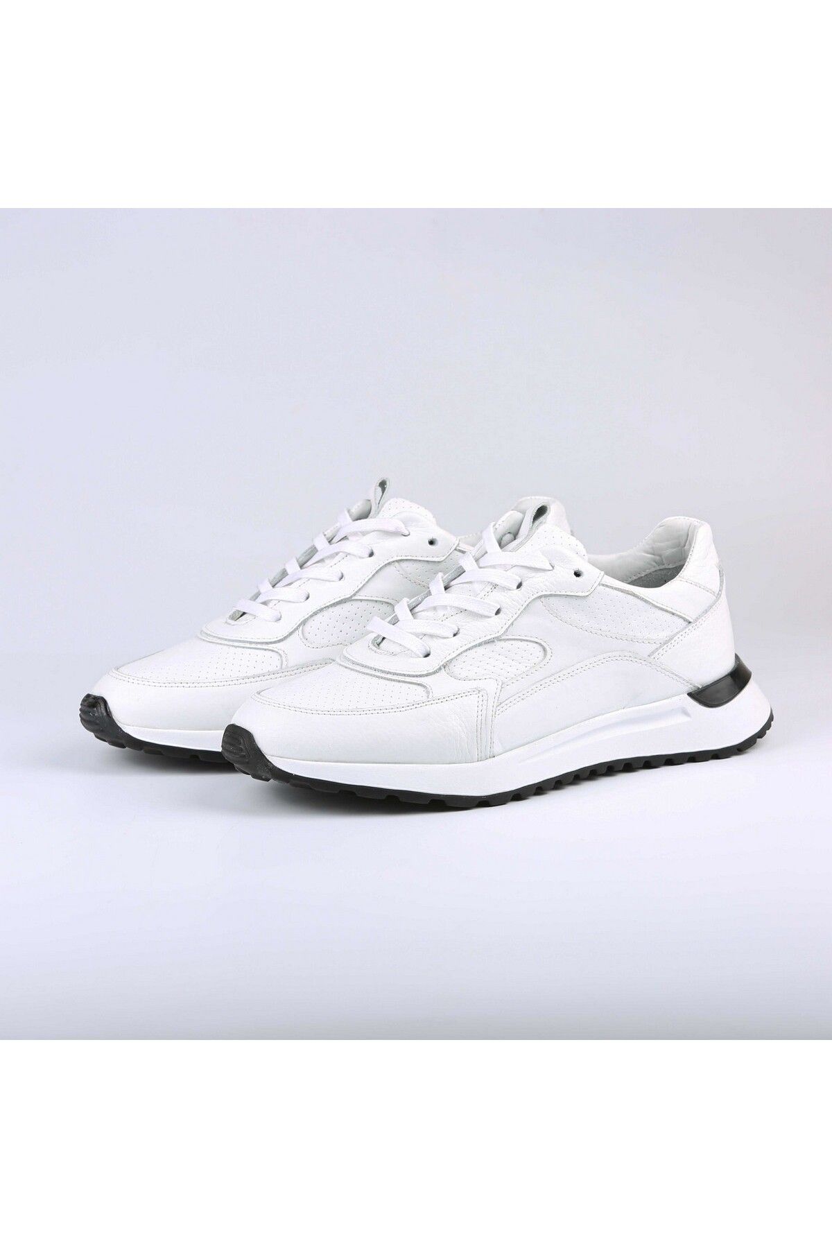 Tetri Henry Model Hakiki Deri Erkek Beyaz Sneaker
