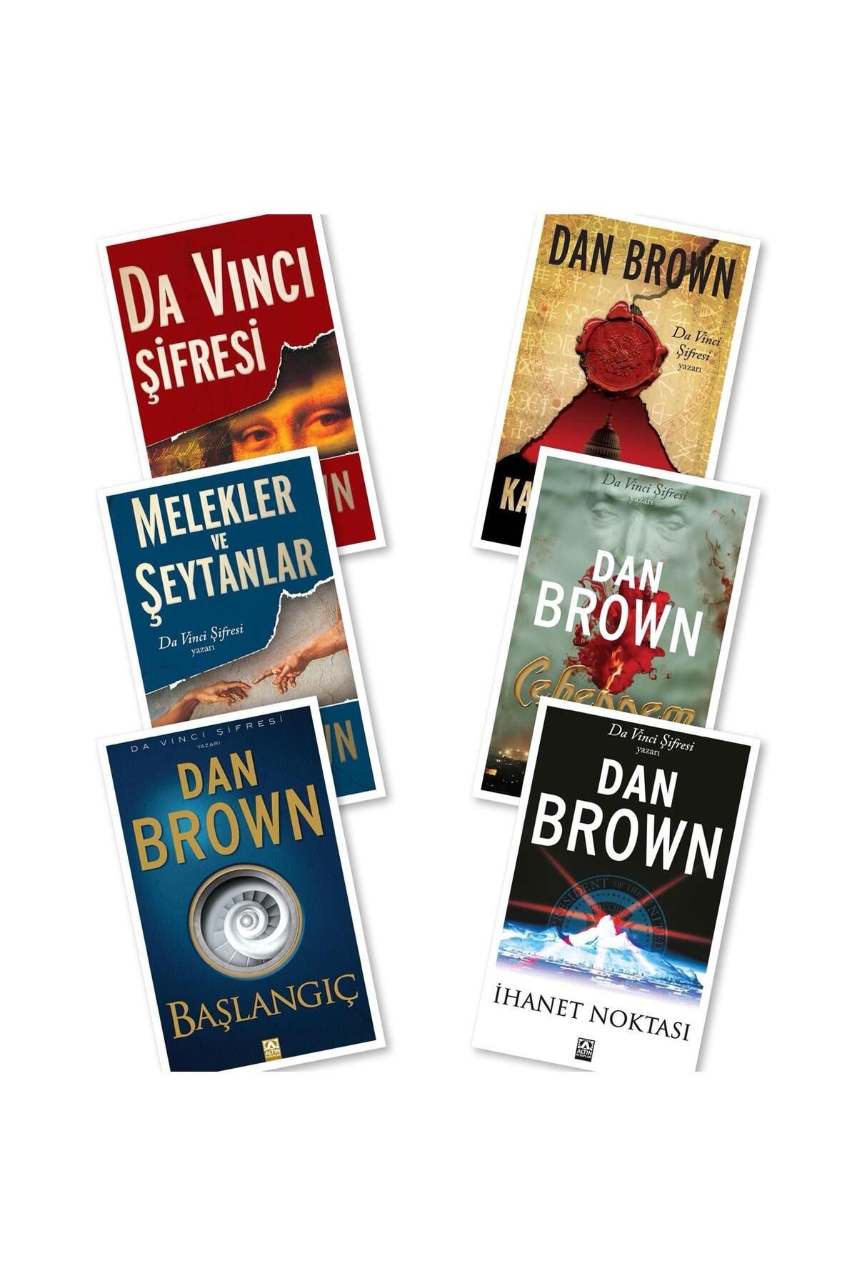 Altın Kitaplar Dan Brown 6 Kitap (Da Vinci Şifresi - Kayıp Sembol - İhanet Noktası - Cehennem - Başlangıç +1)