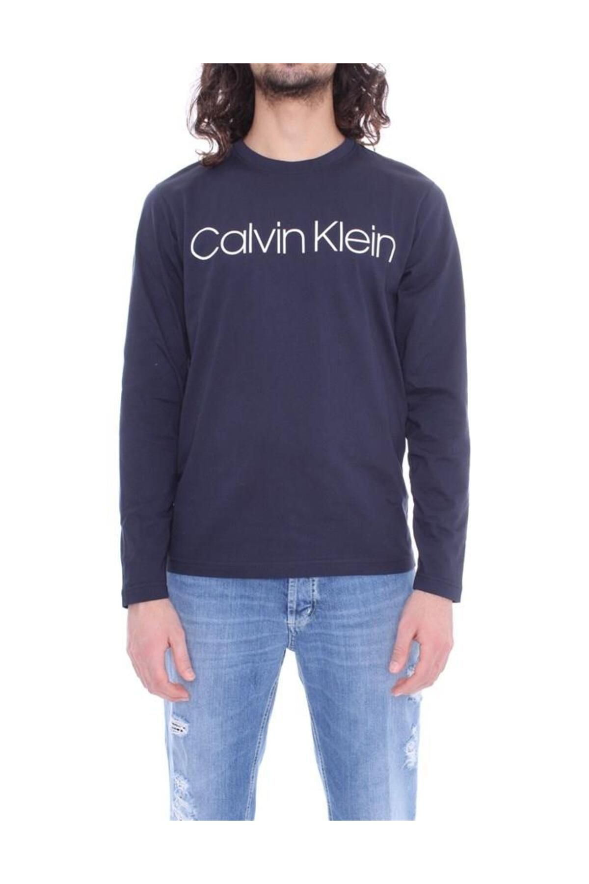 Calvin Klein Cotton Logo Long Sleeve T-shırt