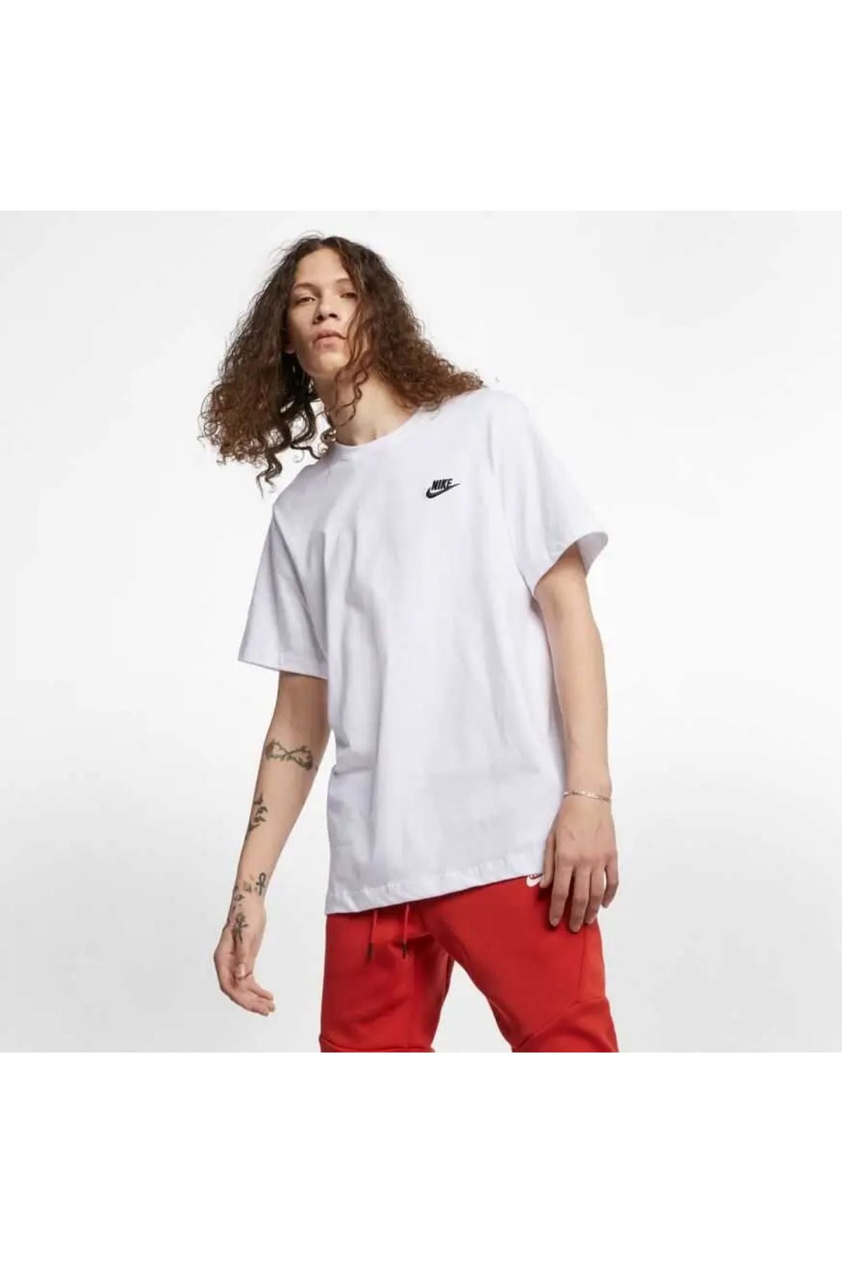 Nike Sportswear Club Beyaz Erkek Tişört - Ar4997-101