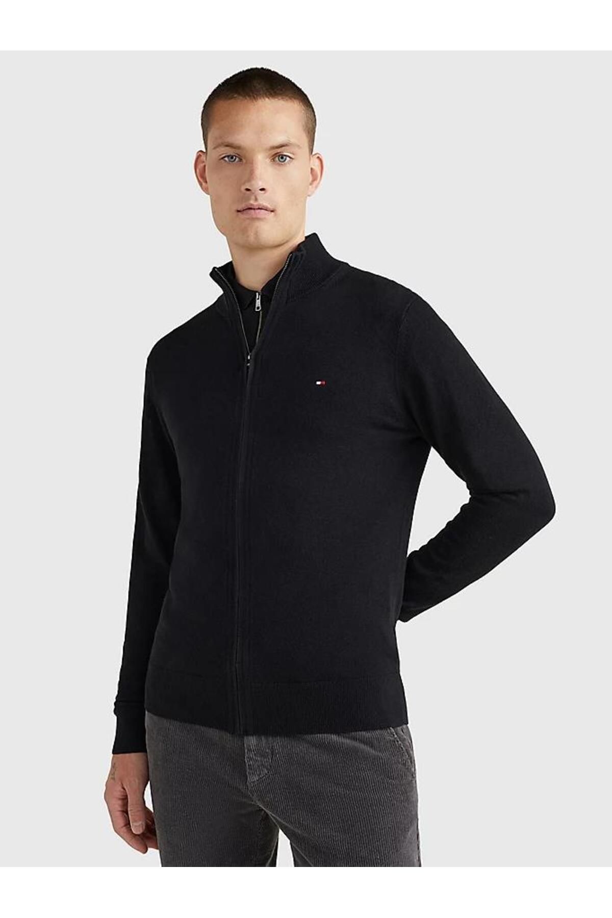 Tommy Hilfiger Pima Org Ctn Cashmere Zip Thru