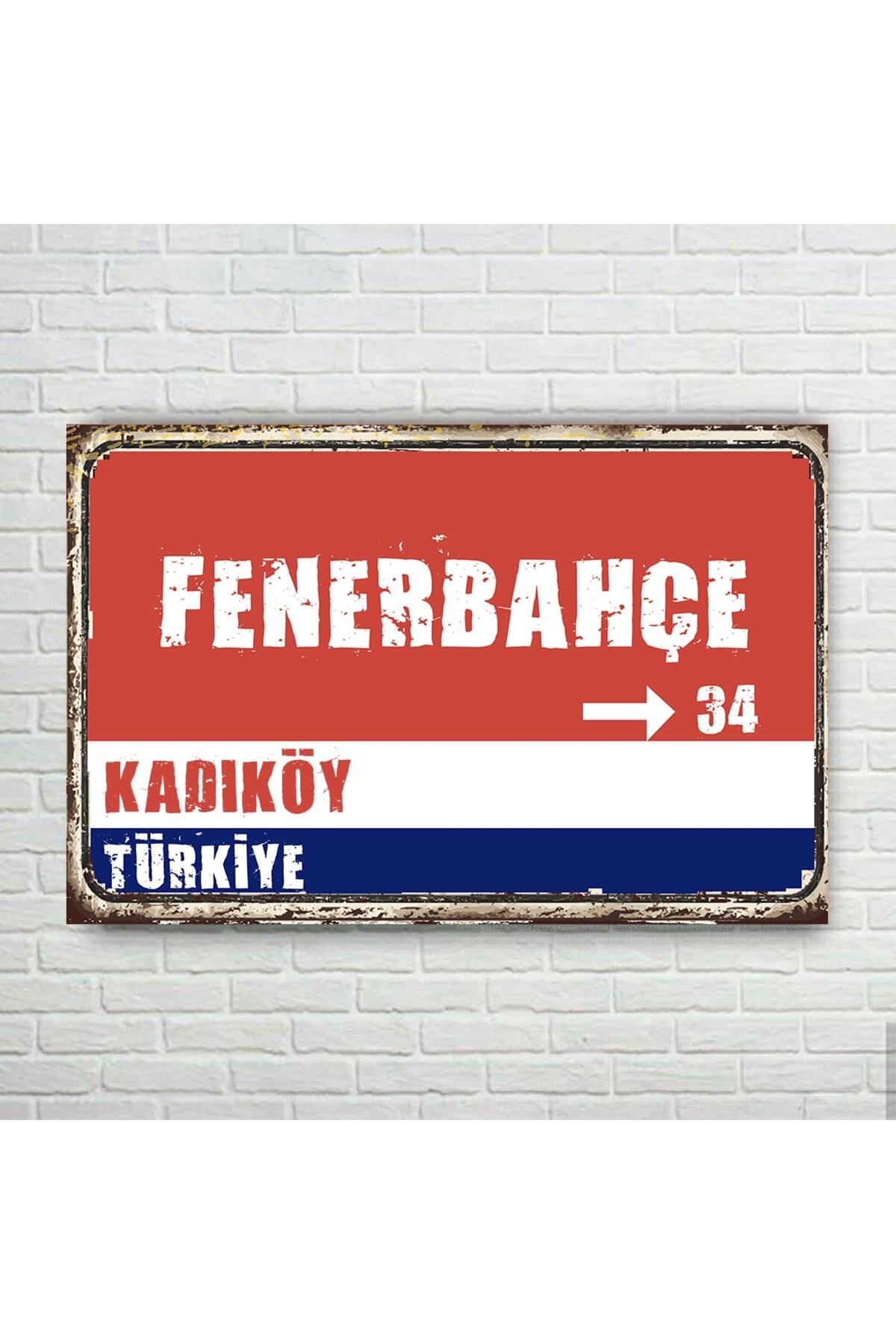 TRENDPOSTER Fenerbahçe Tabela Retro Ahşap Poster