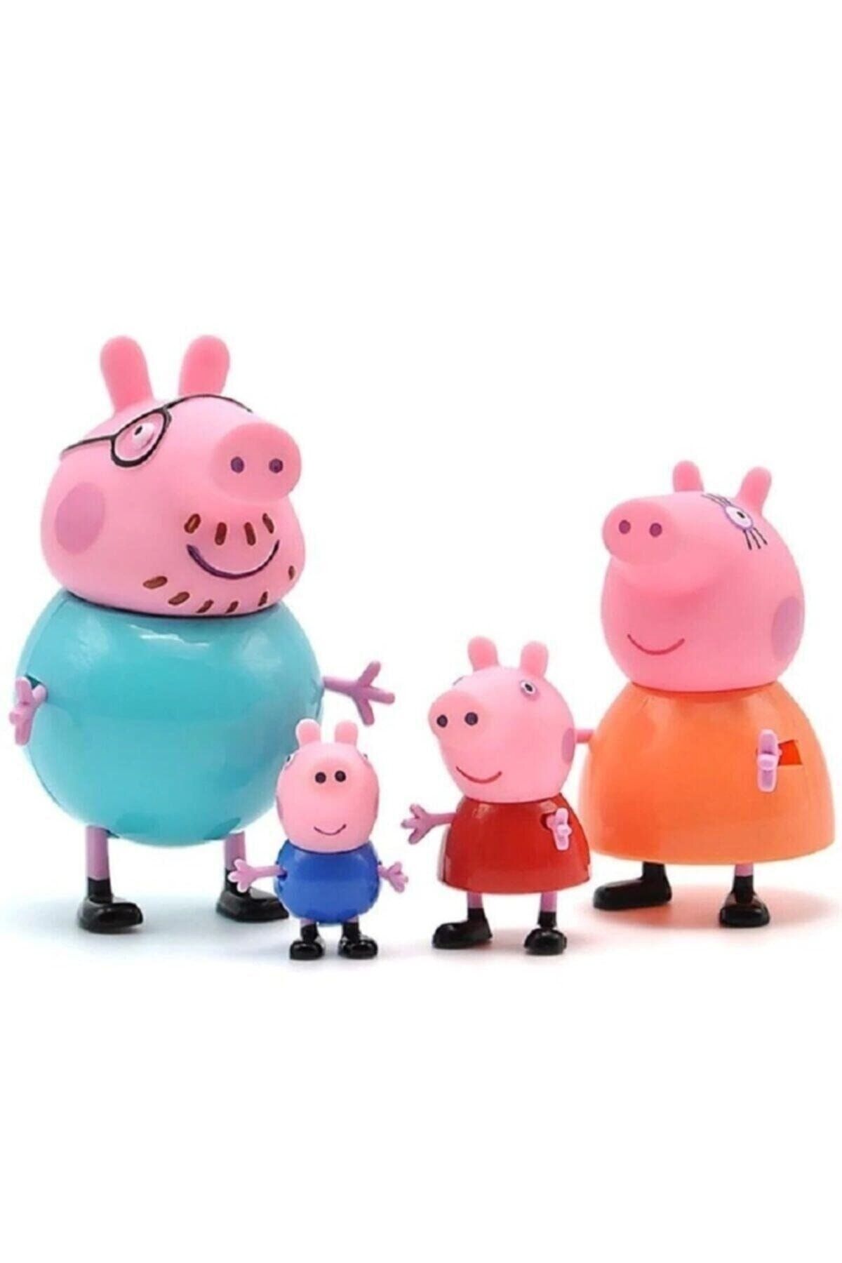 Schulzz Peppa Pig Ailesi 4'lü Figür Oyuncaklar