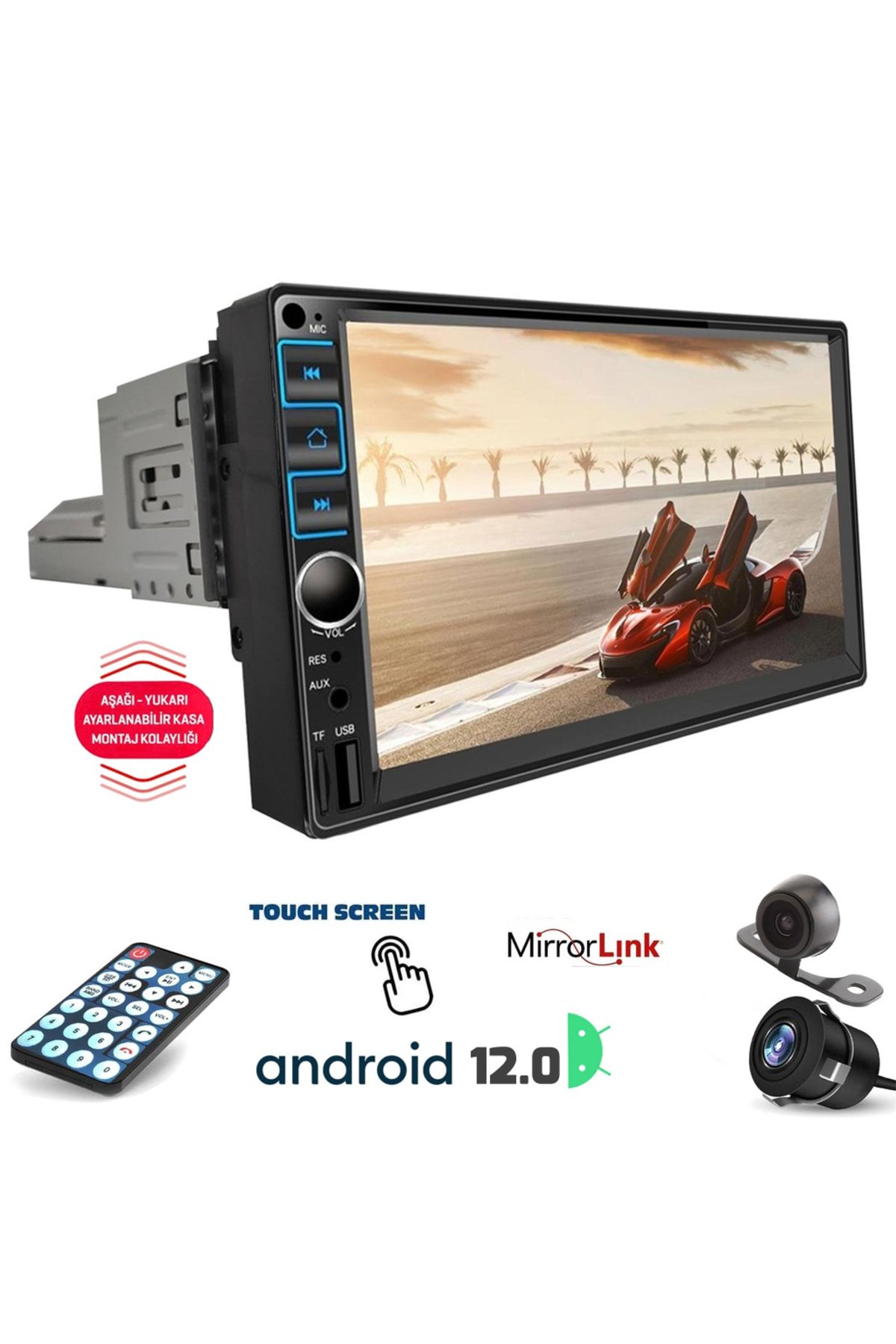 Twogo Oto Teyp Android 2-32 7 Inch 4x50w Carplay Twogo Go-şahin Up And