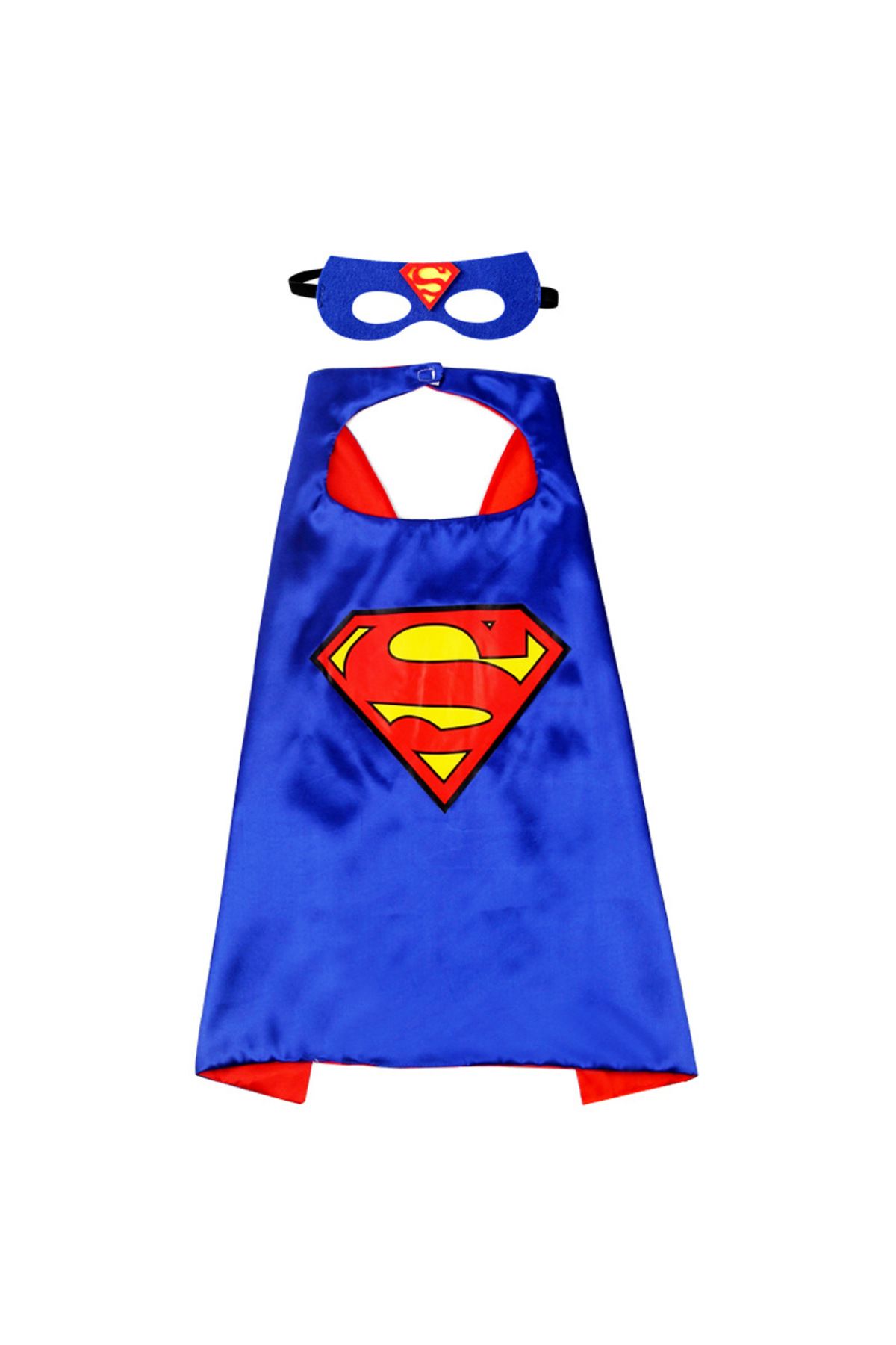 Toptan Bulurum Superman Avengers Pelerin Maske Kostüm Seti 70x70 Cm (4209)