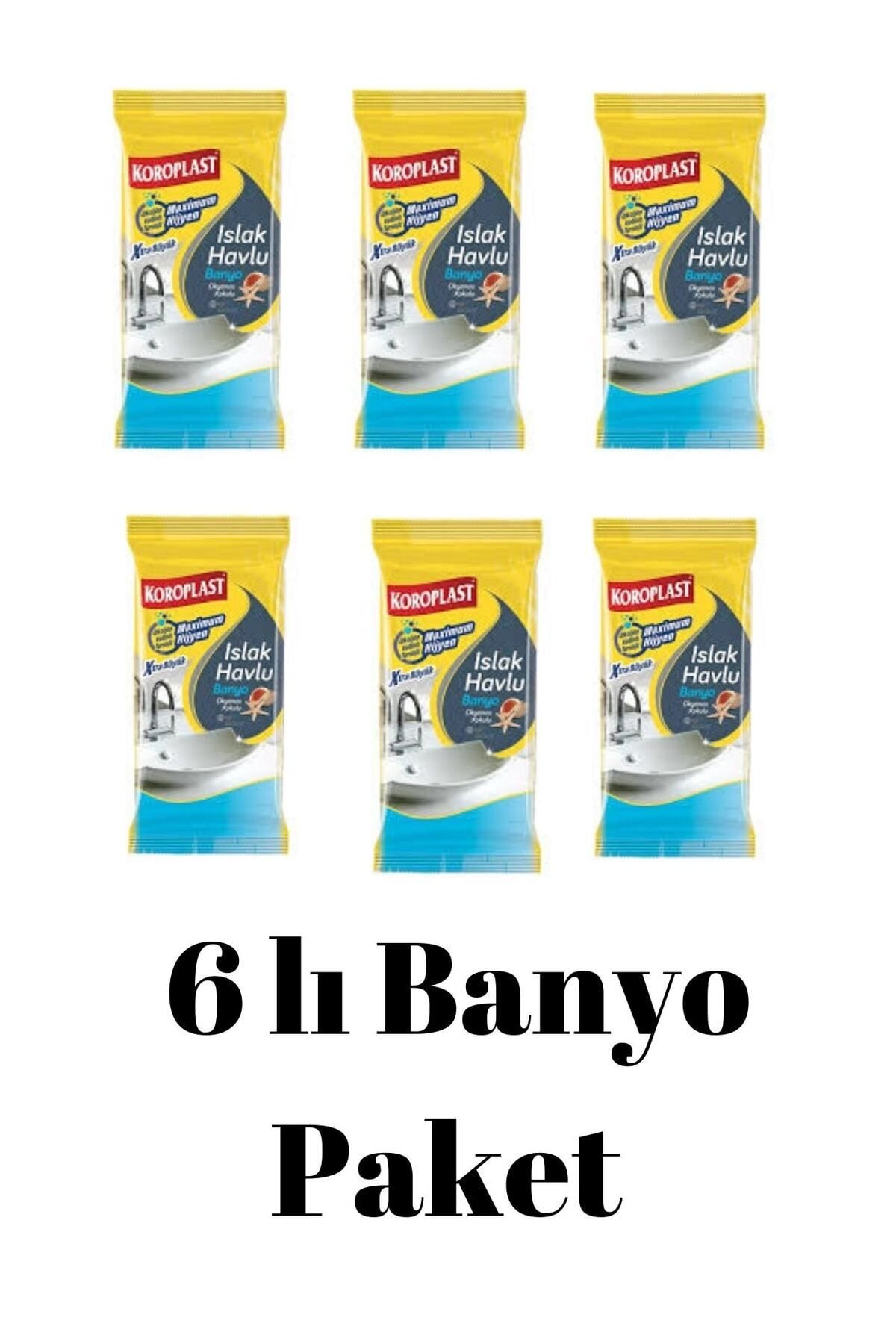 Koroplast Islak Havlu Banyo Okyanus Kokulu 6 Paket Xtra Büyük 30 Adet 20x30 Cm