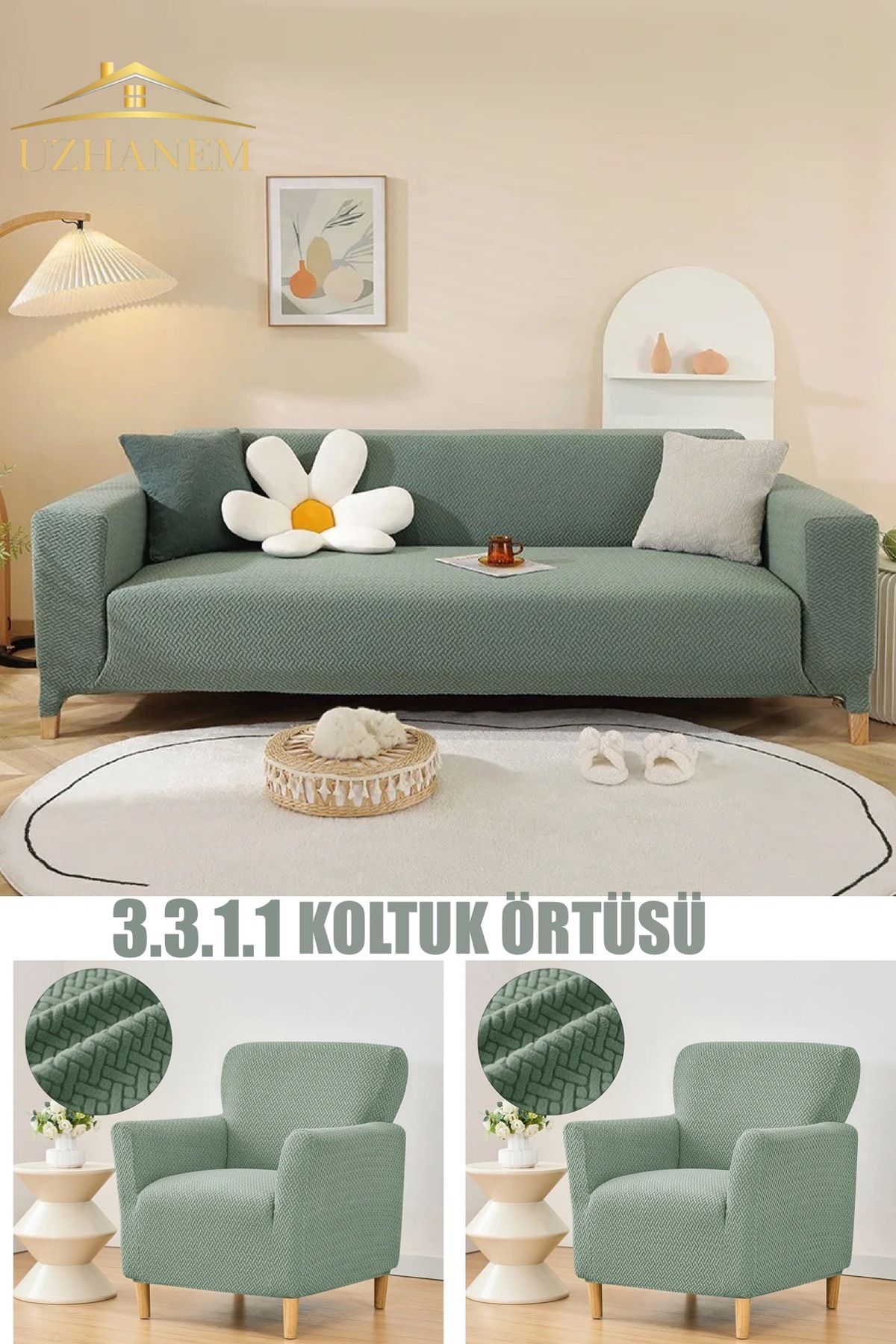 uzhanem jakarli koltuk örtüsü 3.3.1.1 koltuk kılıfı sofa cover