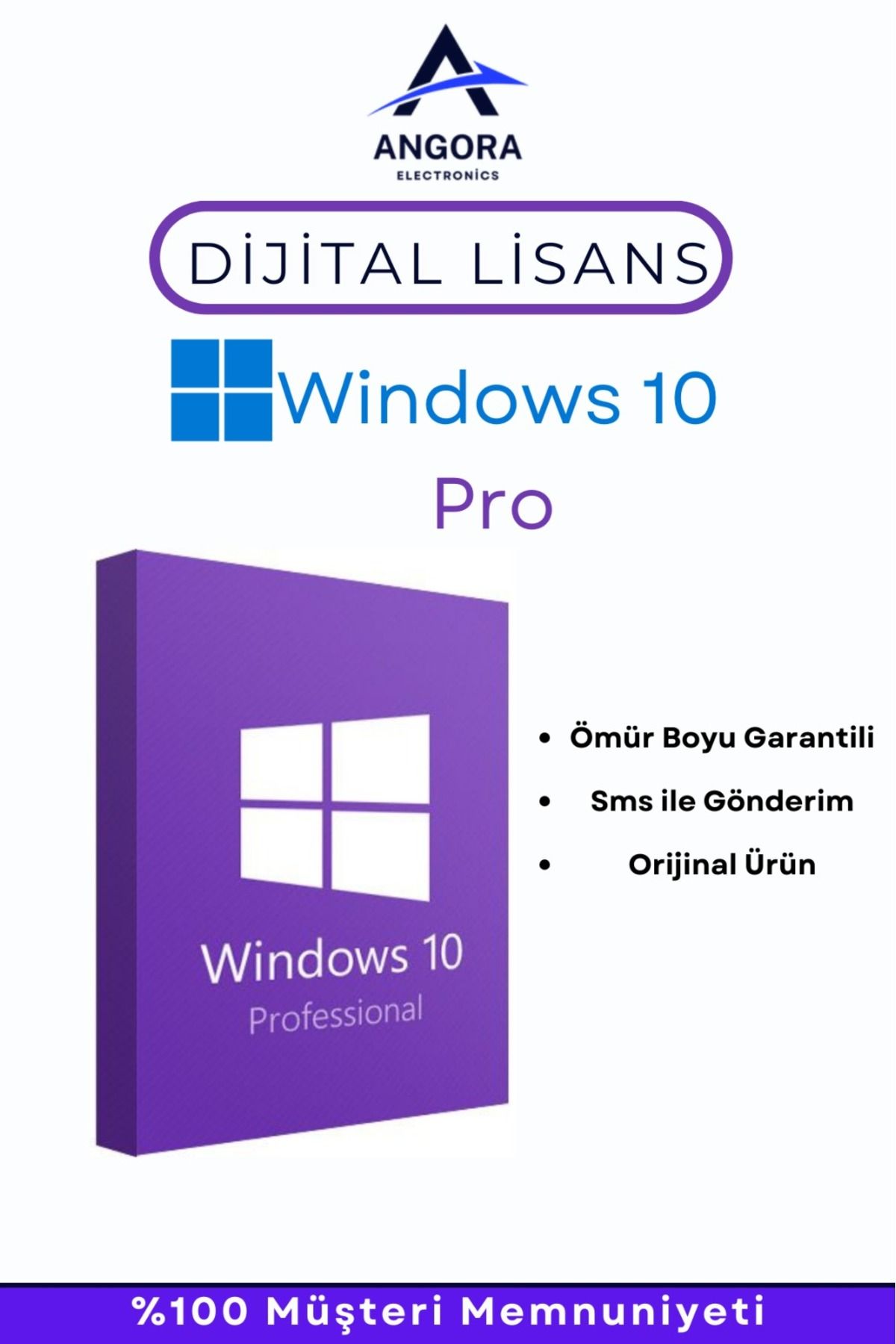 Microsoft Windows 10 Pro Dijital  Lisans Anahtarı