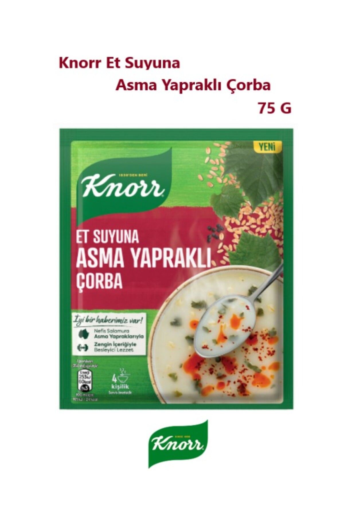 Knorr Et Suyuna Asma Yapraklı Çorba 75g