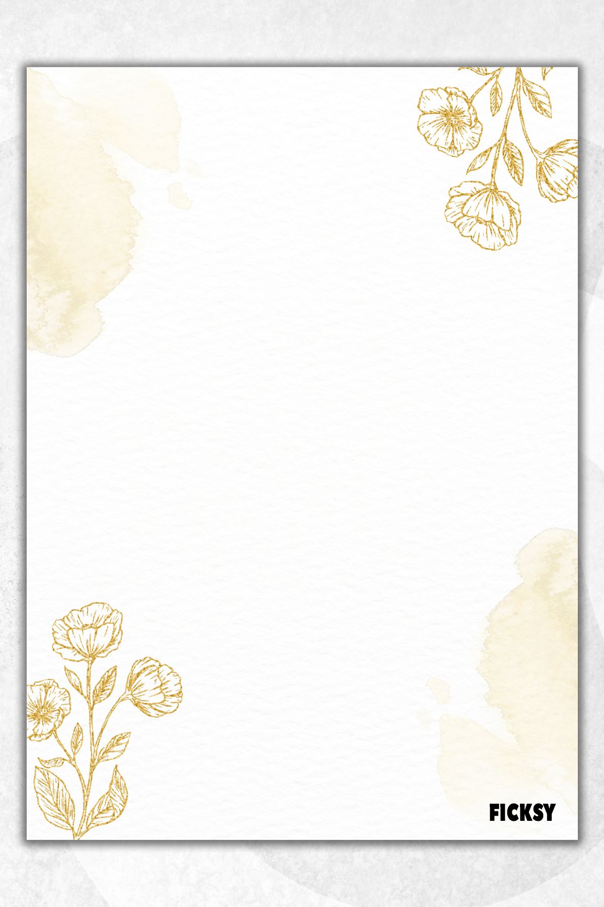 Ficksy Çiçek Not Kağıdı - A5 Ebat - 50 Yaprak - Notepad - Memopad - Bloknot - To Do List
