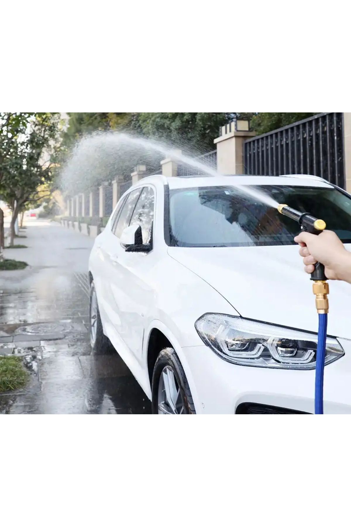 MBK Taşınabilir yüksek basınçlı su tabancası temizlik için araba yıkama makinesi bahçe sulama hortumu