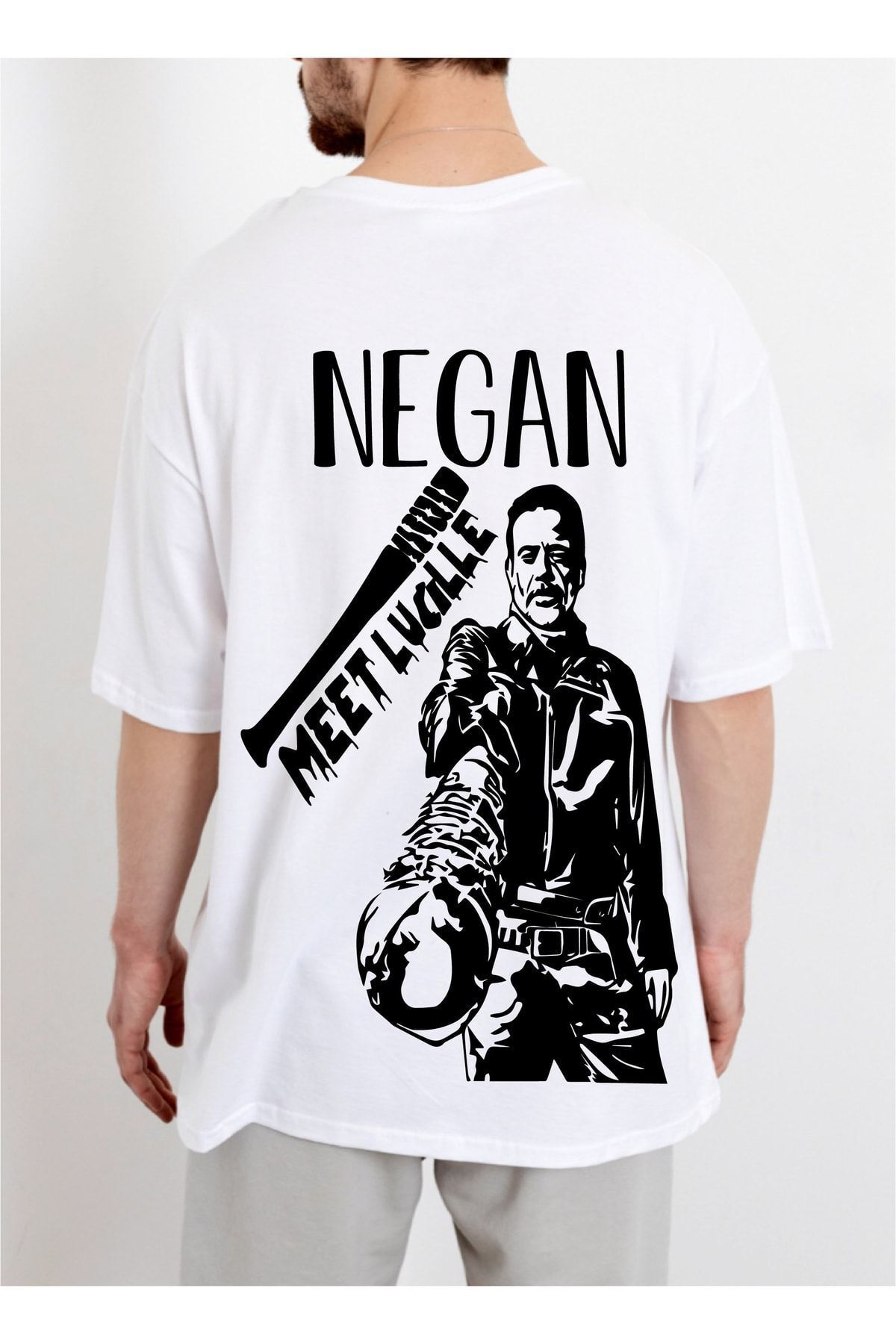 donamod Oversıze Negan The Walking Dead Erkek Tshirt