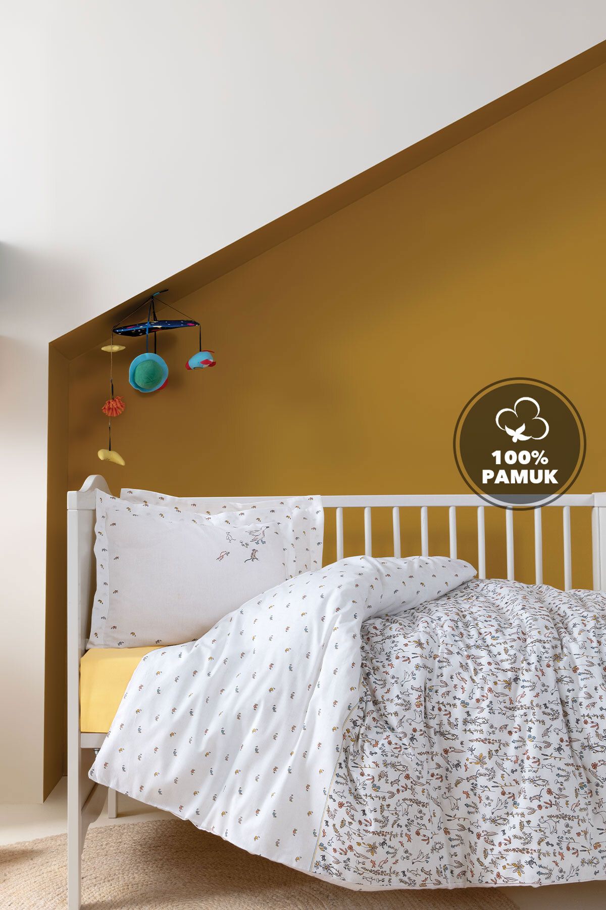 Yataş Mini Dorine Bebek Ranforce %100 Pamuk Nevresim Takımı - Sarı