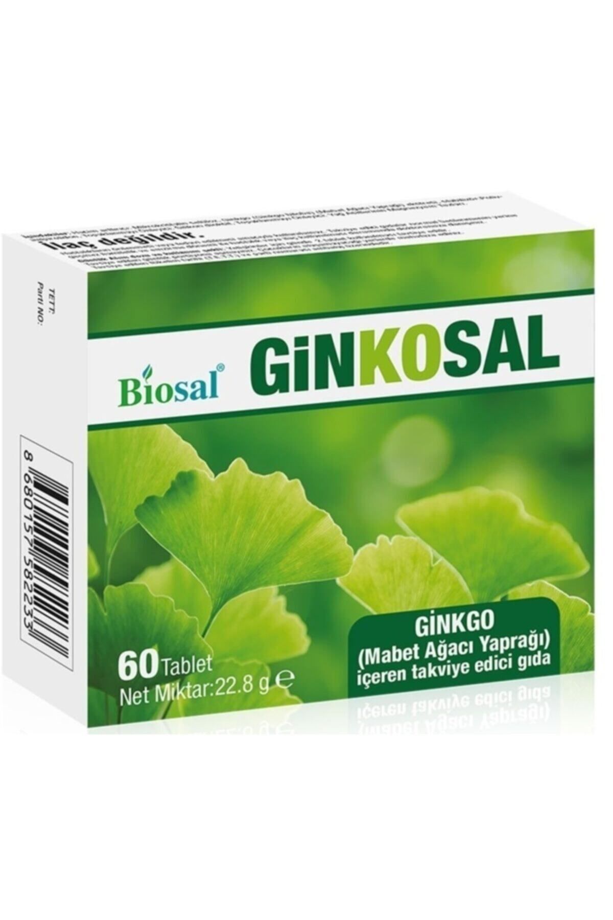 Biosal Ginkosal Ginkgo Biloba Mabet Ağacı Yaprağı Içeren 60 Tablet Takviye Edici Gıda