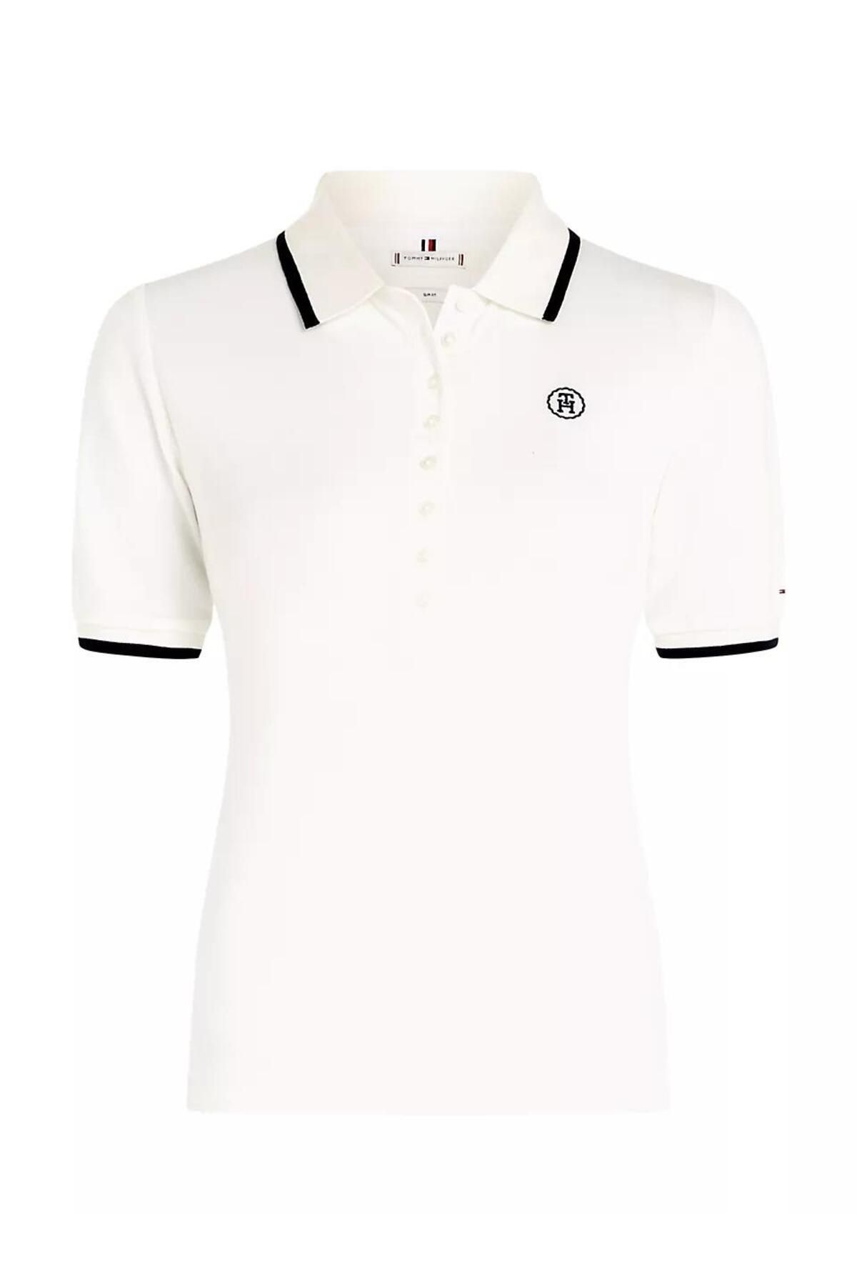 Tommy Hilfiger SLIM SMD TIPPING LYOCELL POLO SS
