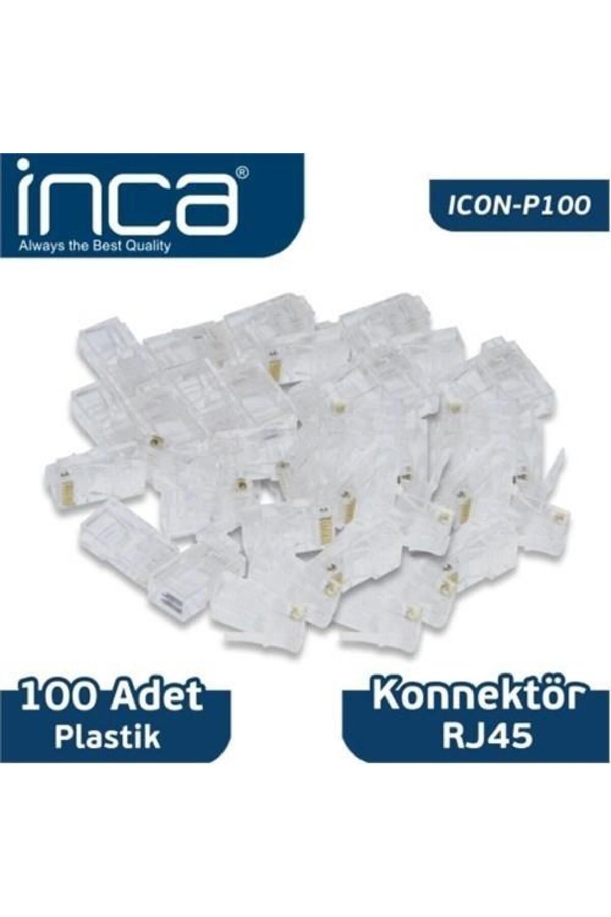 Inca Cat6 Utp Icon-p100 Rj45 100lü Paket Plastik Konnektör