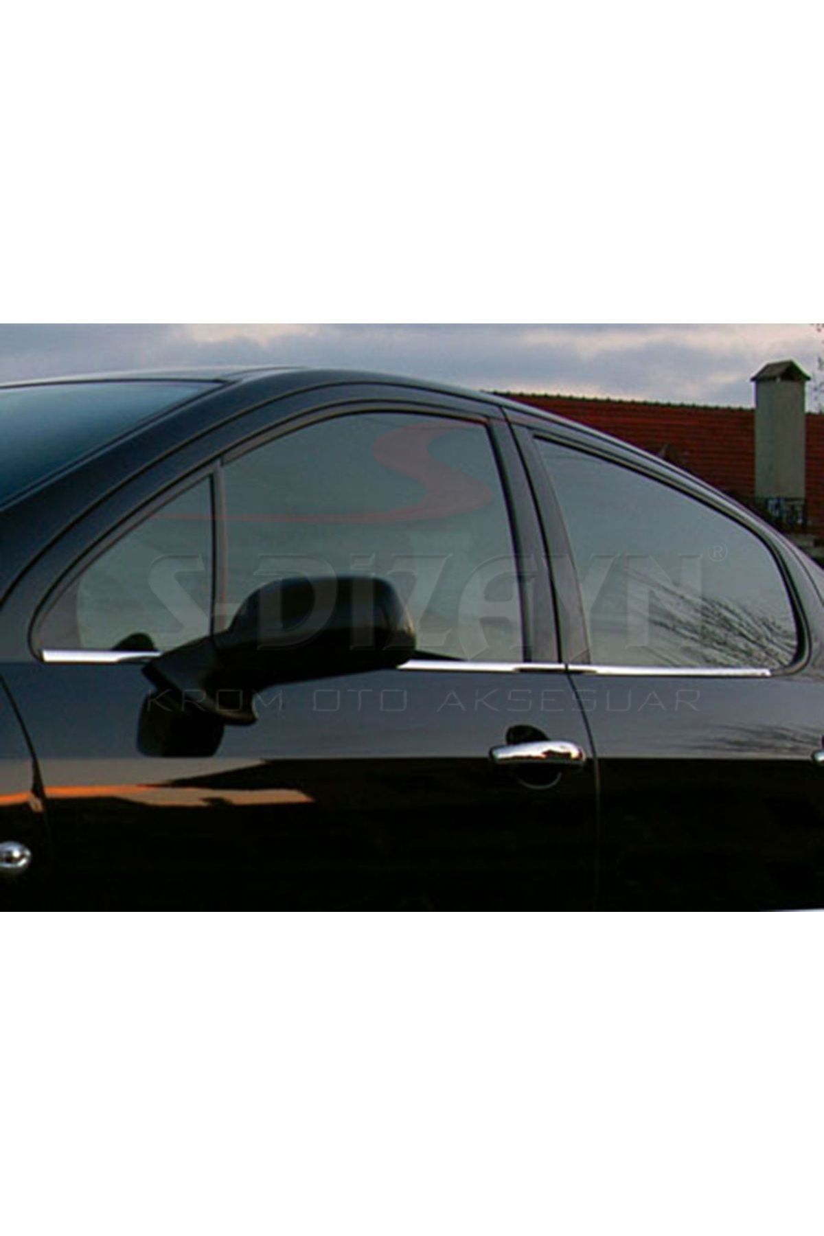 S Dizayn S-dizayn Peugeot 407 Krom Cam Çıtası 4 Prç 2004-2010
