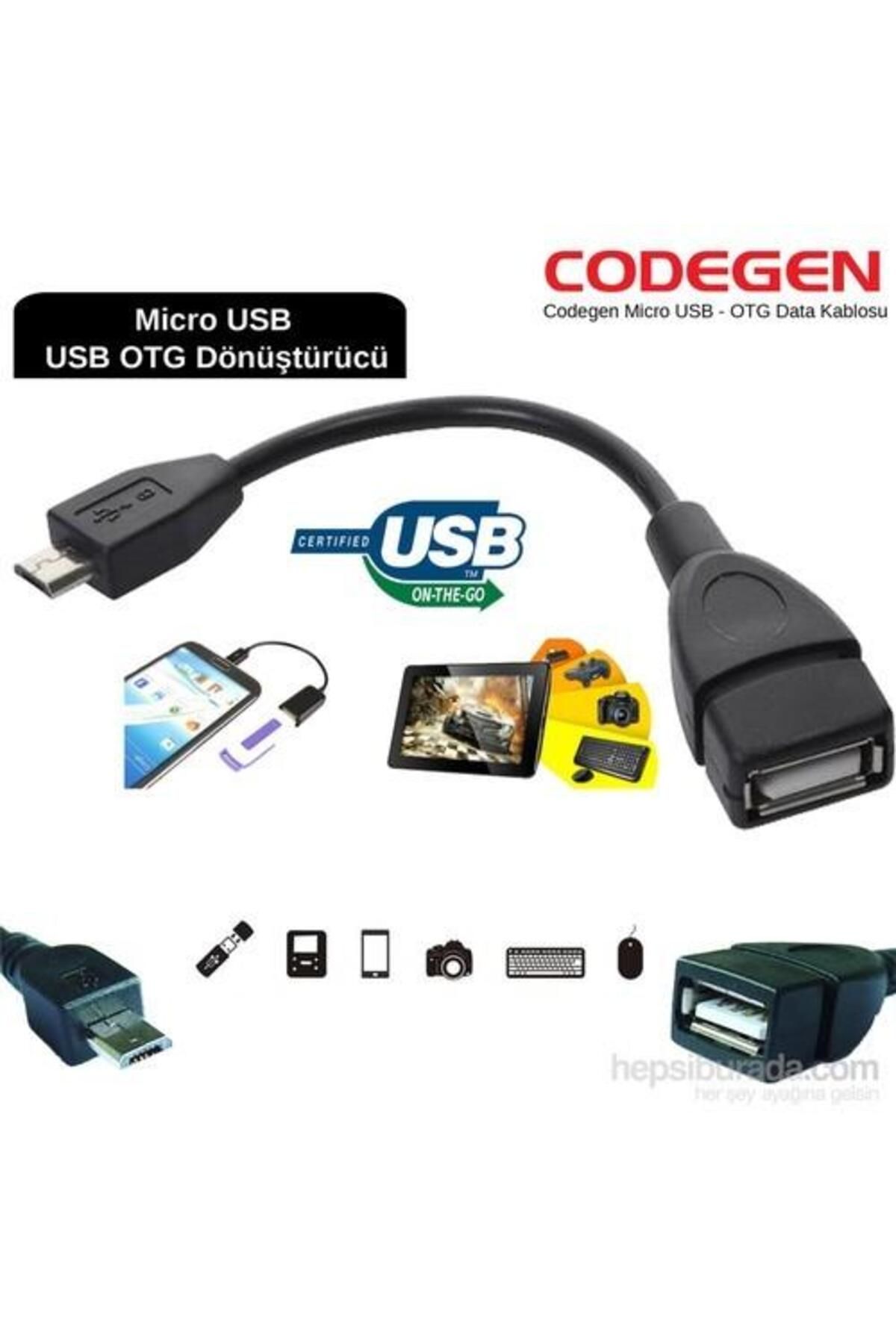 CODEGEN Micro Usb 2.0 Tablet Ve Akıllı Telefon Usb Dönüştürücü Çevirici Otg Kablo