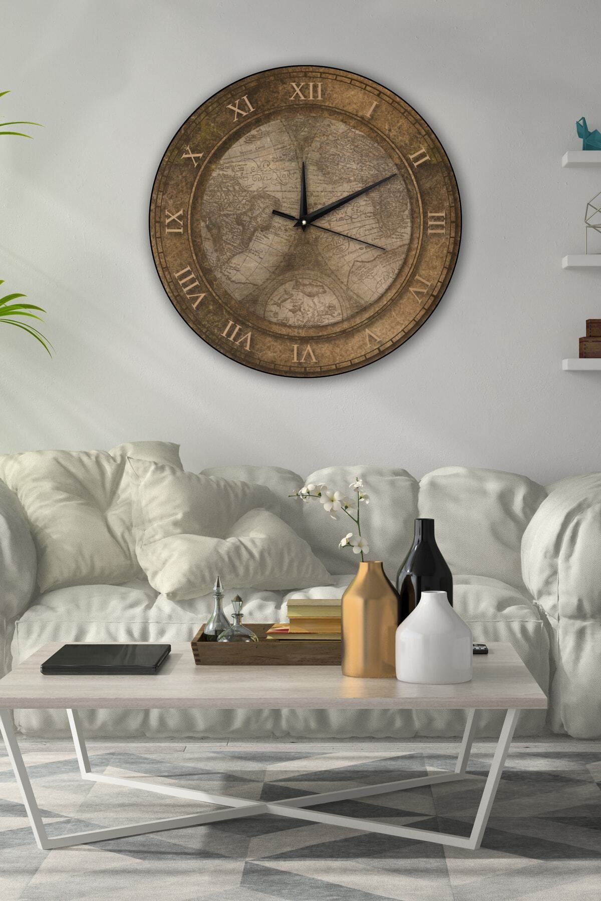 modabilge Retro Tasarımlı Duvar Saati 45x45cm