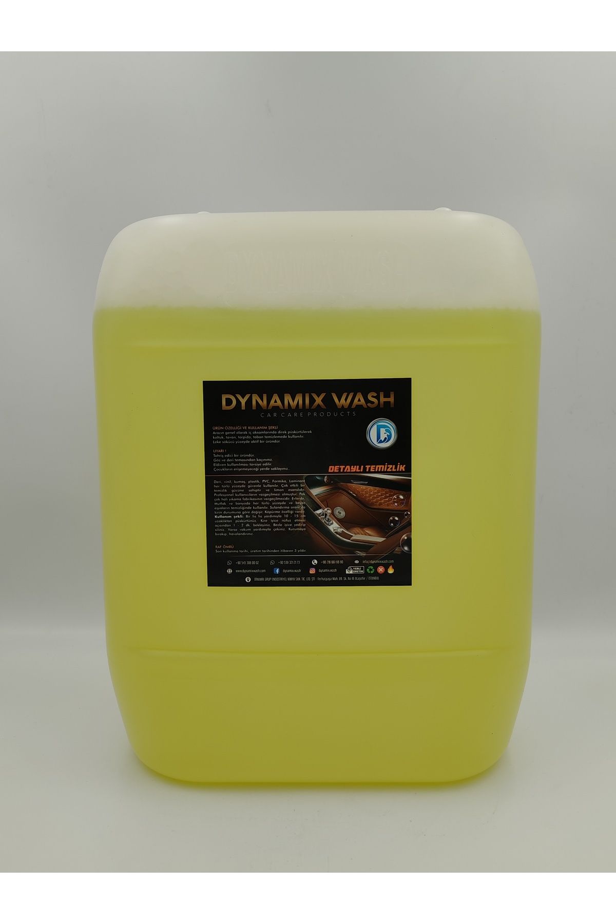 dynamix wash Otomat Köpük Ayarlı Halı ve Koltuk Yıkama Makinesi Deterjanı Elma kokulu 20 kg
