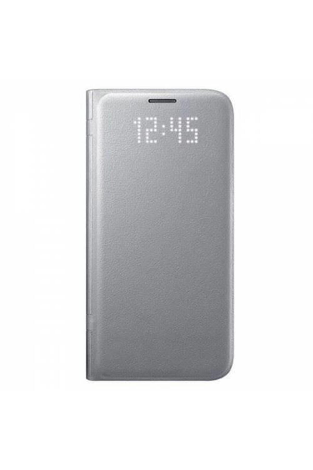 Samsung Galaxy S7 Led View Fonksiyonel Kılıf Gümüş Ef-ng930psegww