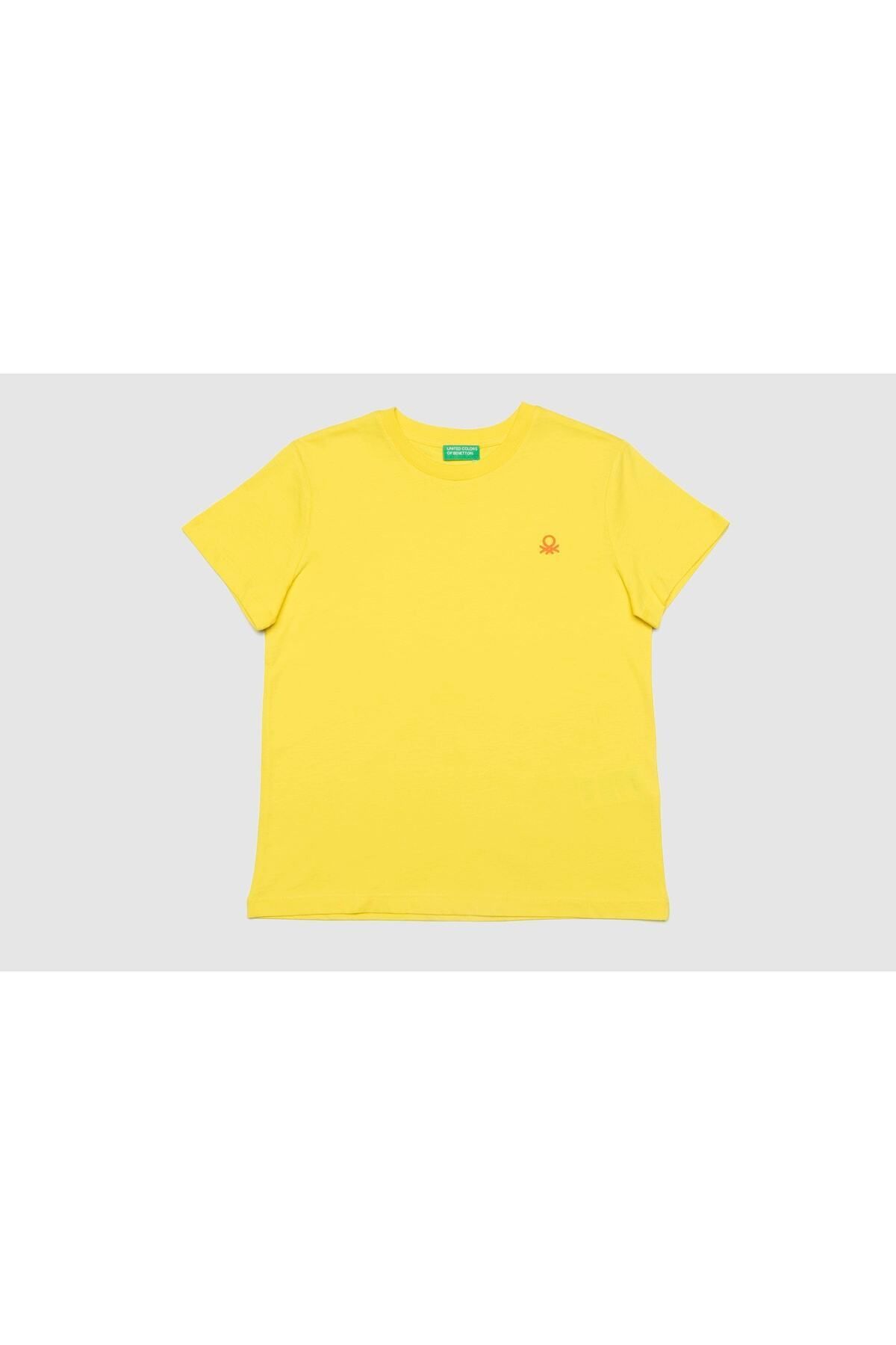 Benetton Erkek Çocuk Tshirt Bnt-b20557 Sarı