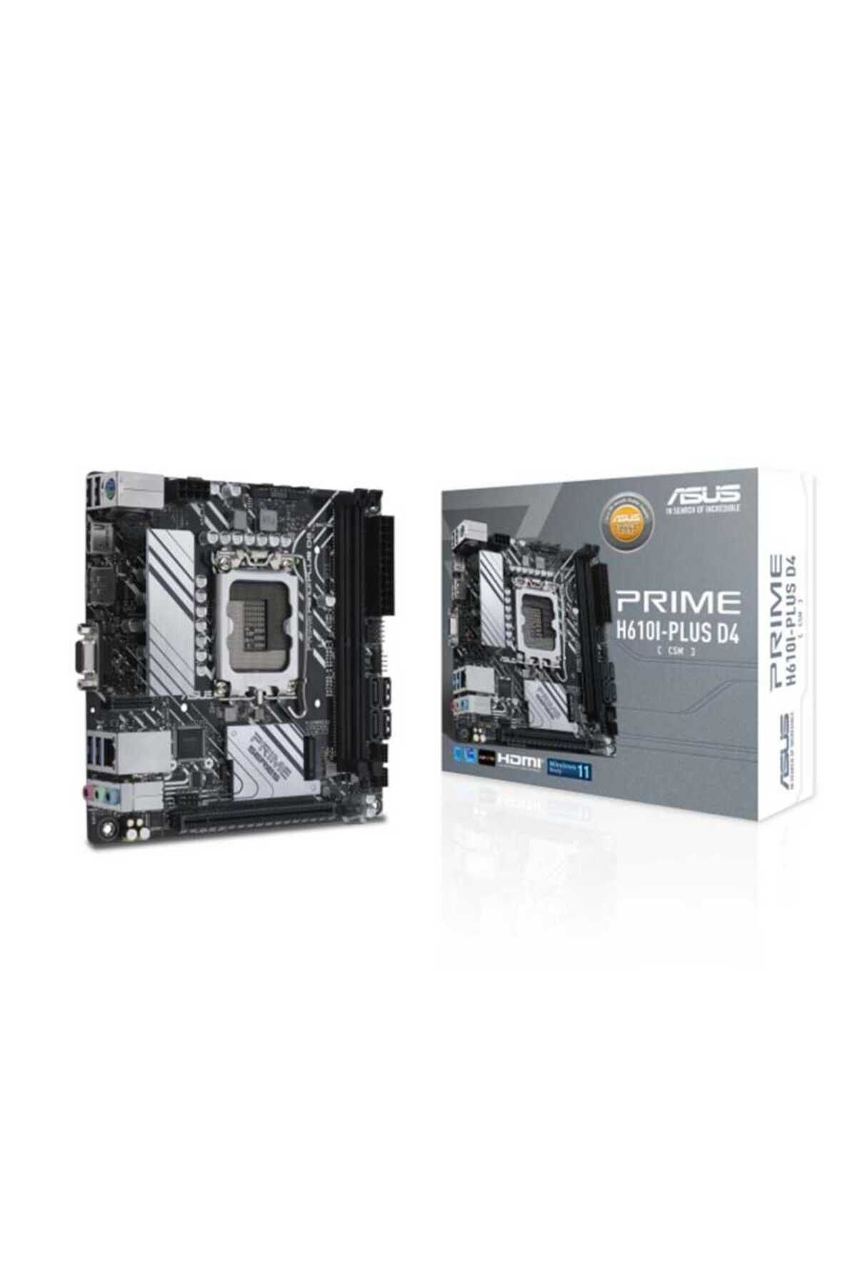 ASUS Prime H610I-Plus D4-CSM M.2 Sata Ddr4 3200MHz Usb 3.2 Vga Hdmi Ses G.Lan 1700P ITX Anakart