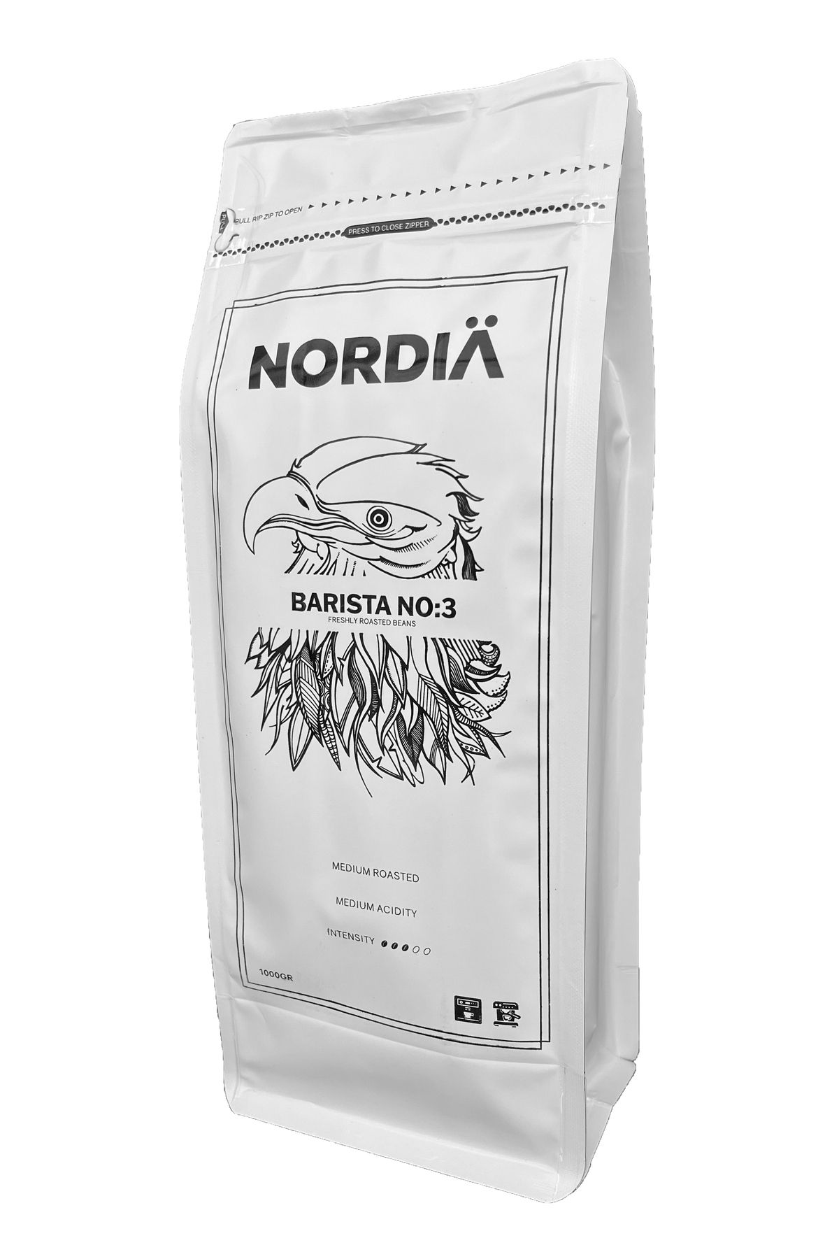 NORDİA Barista No:3 Çekirdek (1 KG) Filtre Kahve
