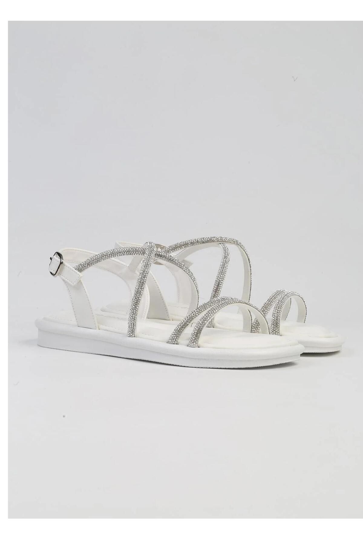 Pierre Cardin PC-5103 Beyaz Kadın Sandalet
