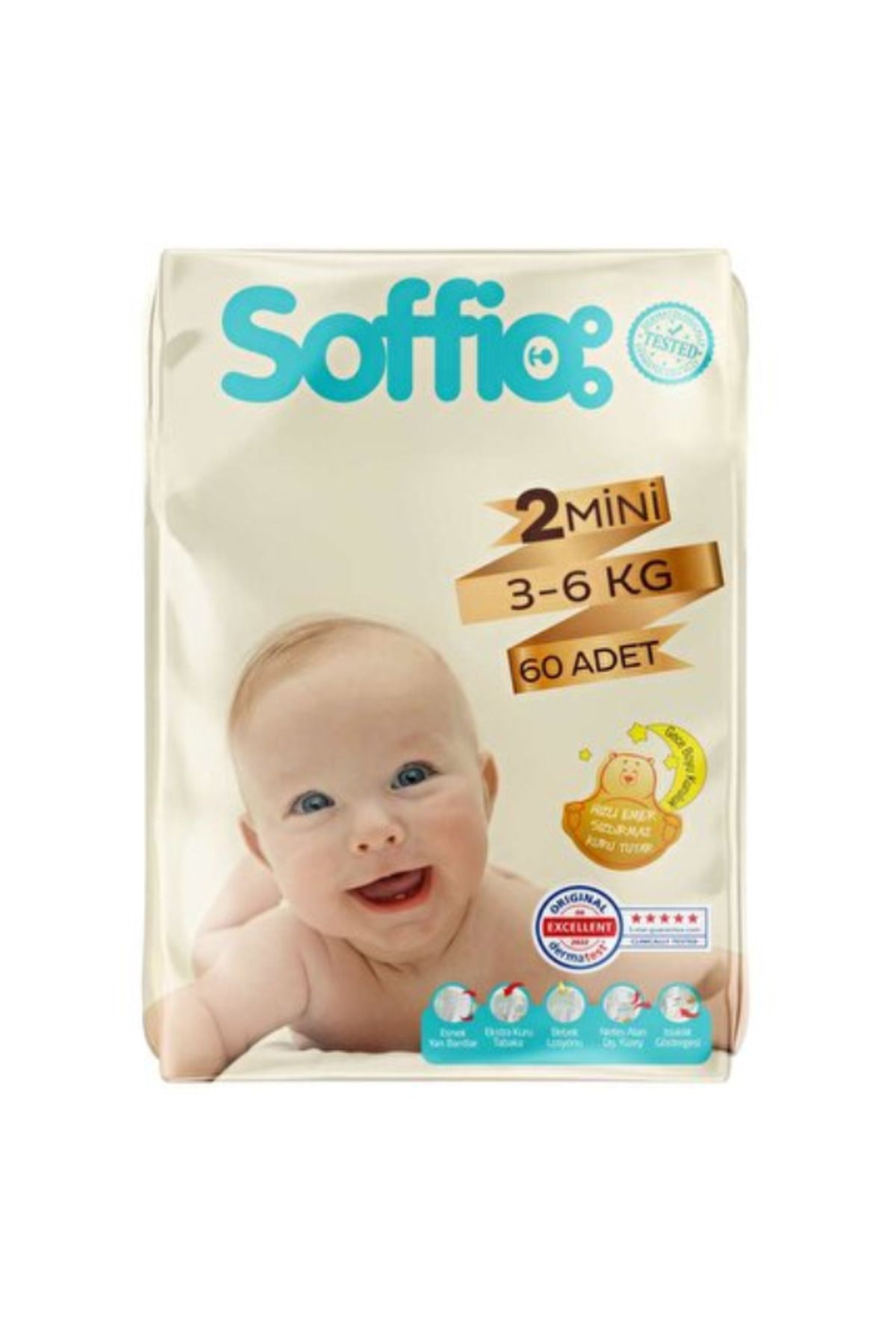 Soffio Bebek Bezi No:2 Mini / 60 Adet / 3-6 Kg